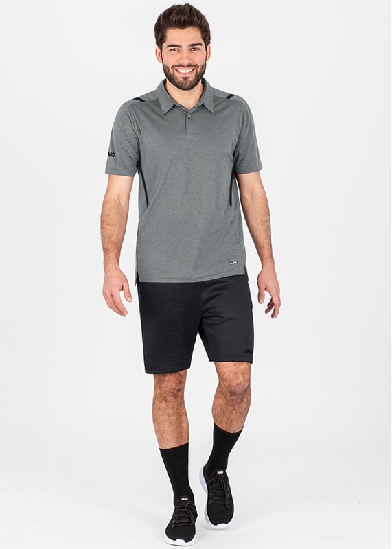 Jako Polo Challenge steingrau meliert/schwarz