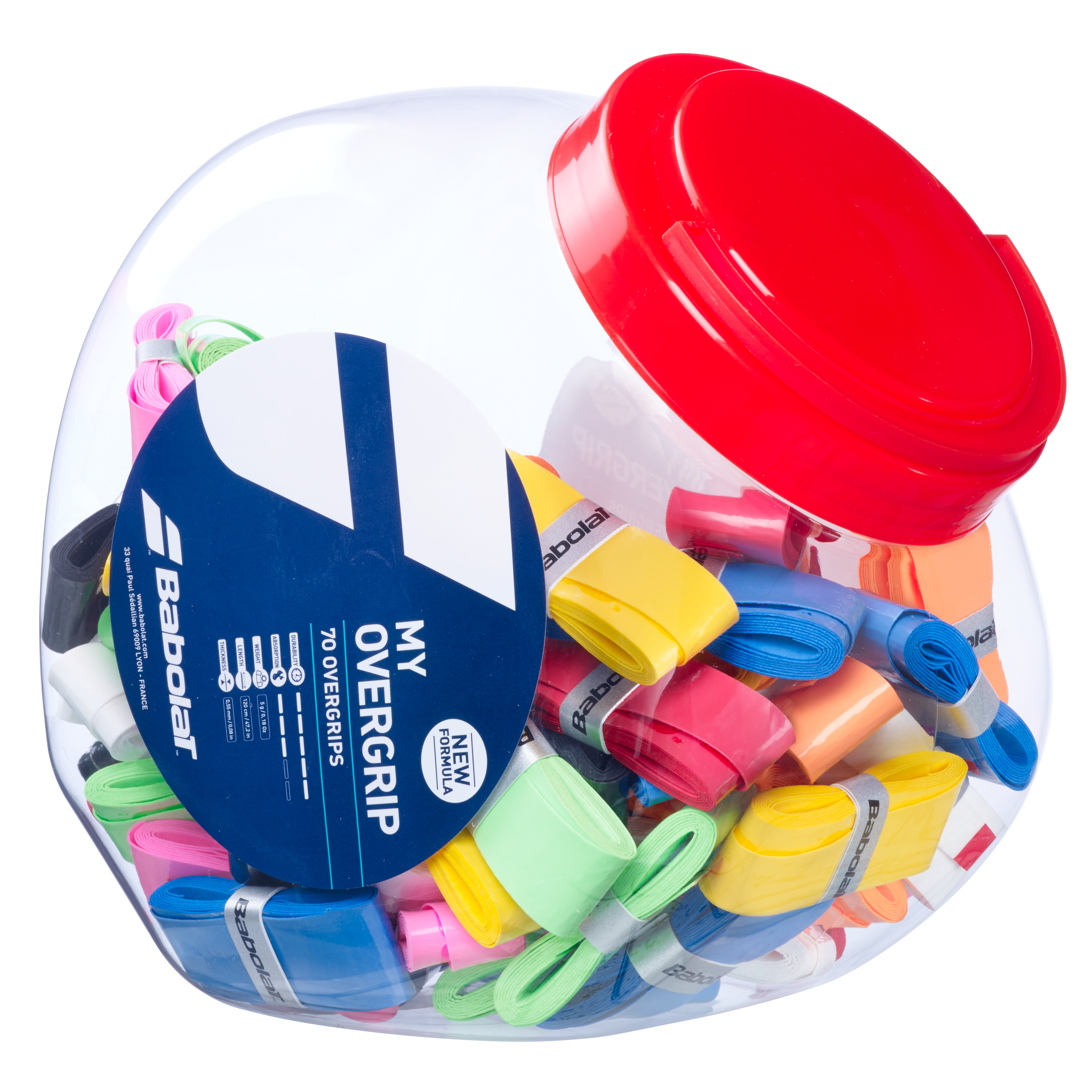 Babolat My Overgrip x70-er Box - Tennis Griffbänder 70 Stück - Bunt/Mehrfarbig