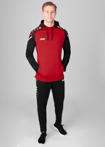Jako Kapuzensweat Performance rot schwarz