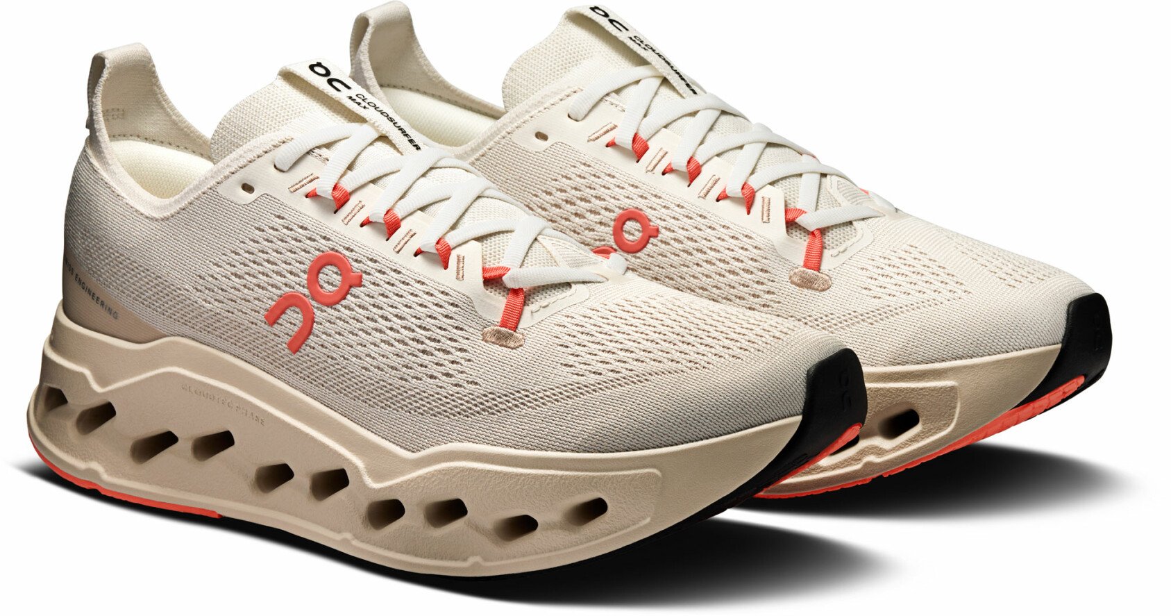 On Cloudsurfer Max 1 W ivory-salmon