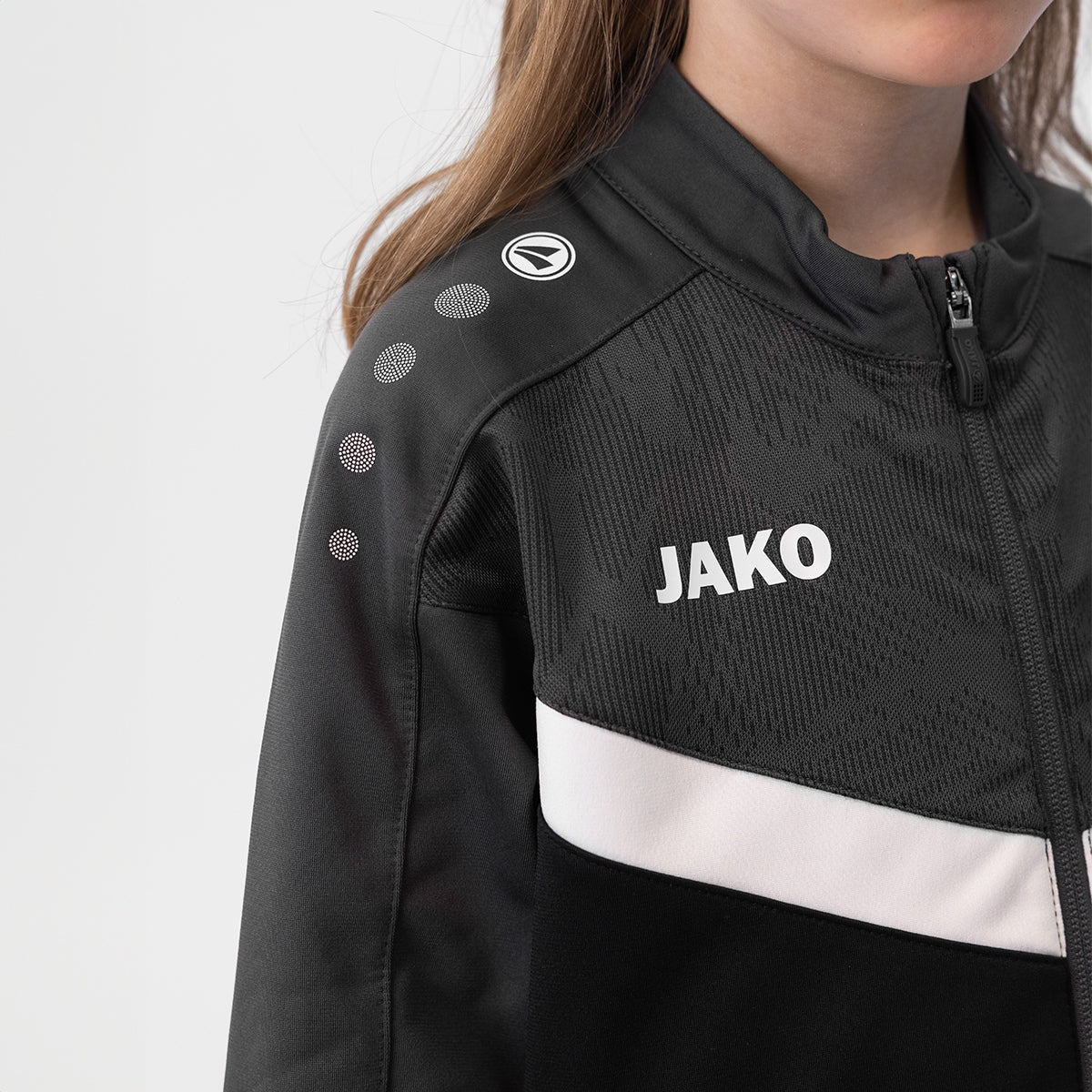 Jako Polyesterjacke Iconic schwarz anthrazit