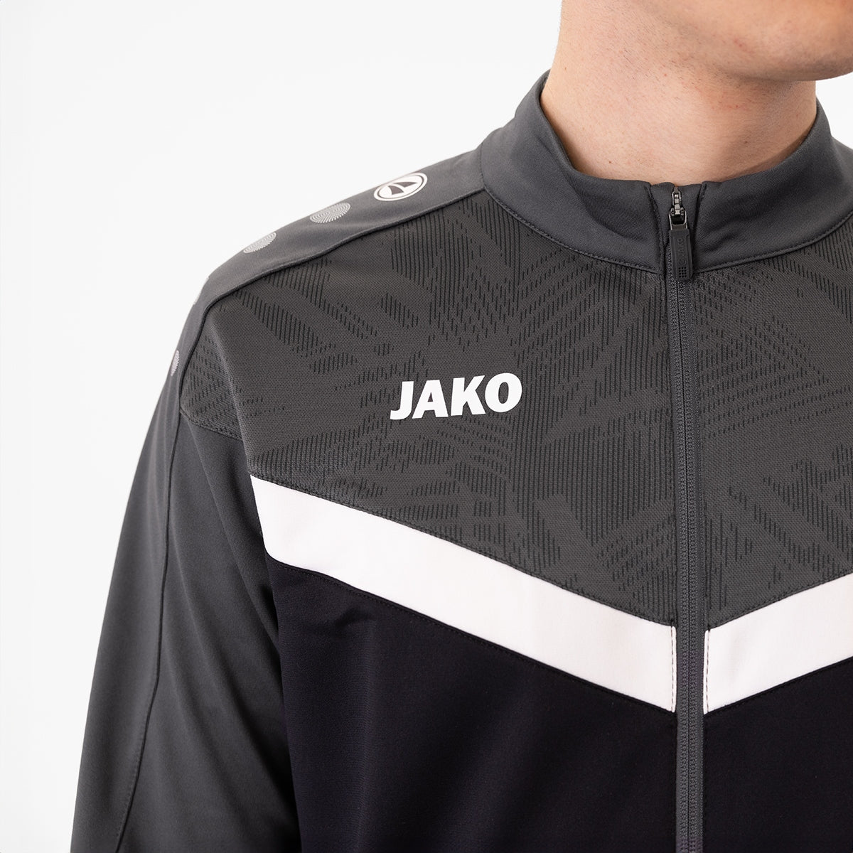 Jako Polyesterjacke Iconic schwarz anthrazit
