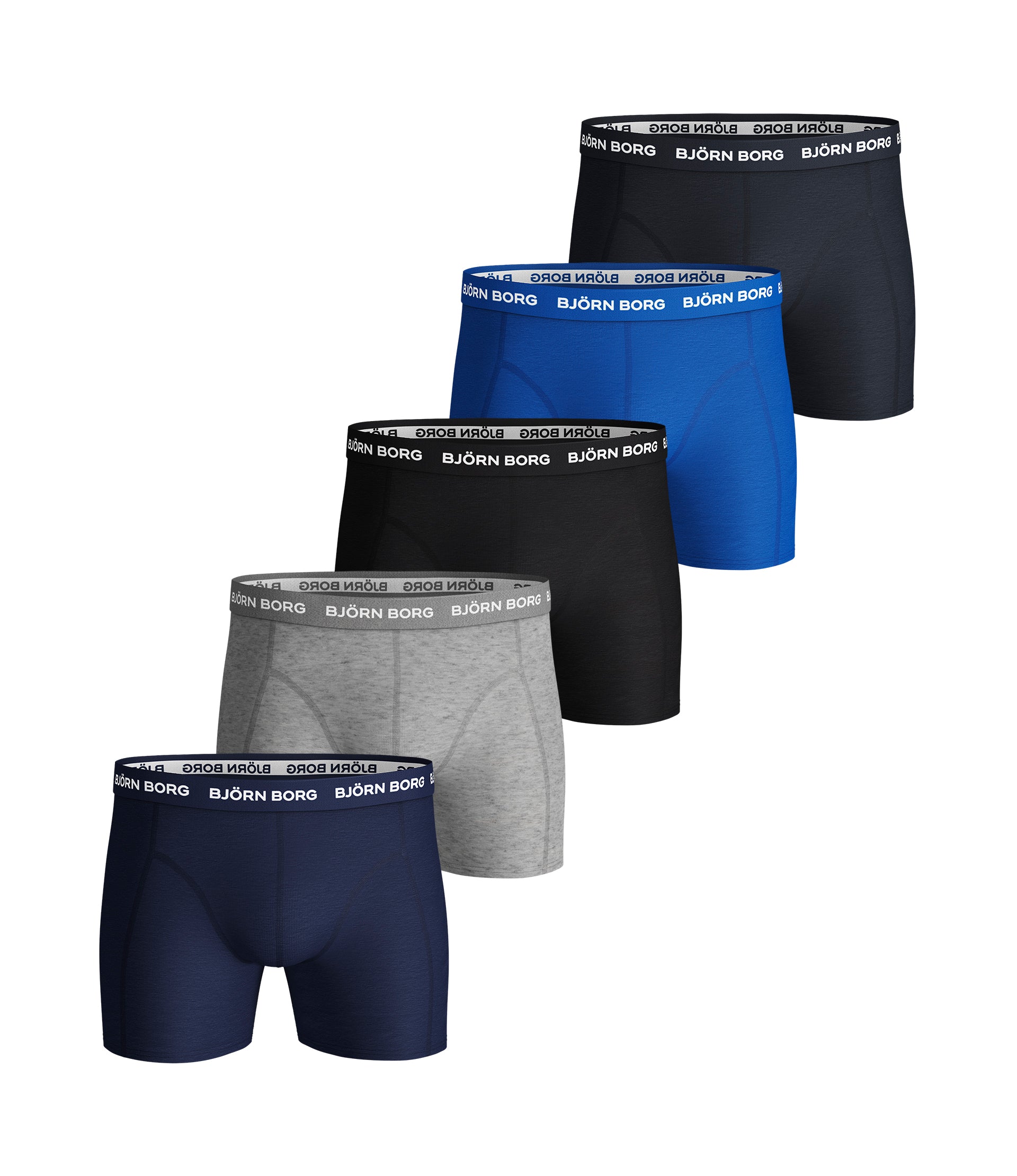 Björn Borg Essential Boxer 5-Pack black/melange/blue