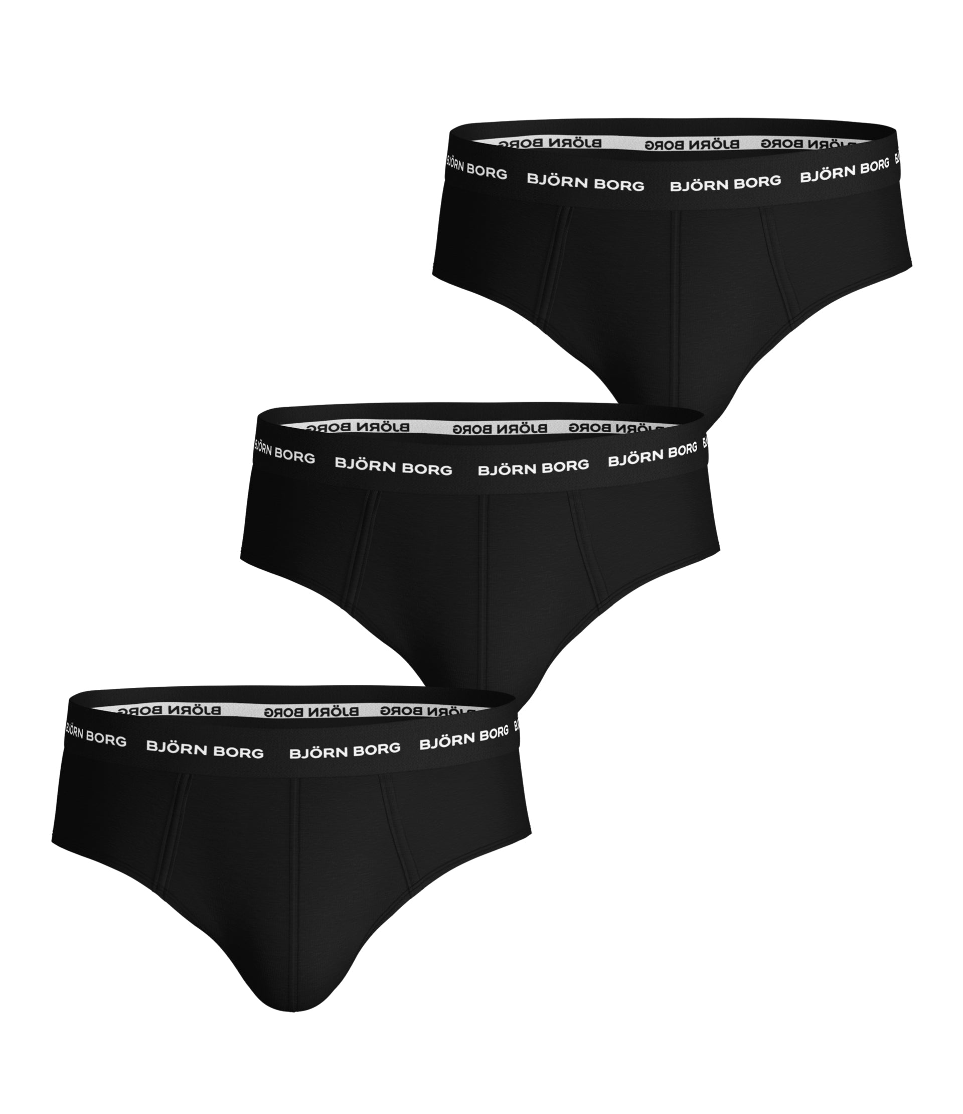 Björn Borg Solid Essential Briefs 3-Pack black