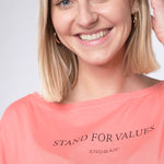 Erdbär Stand for values T-Shirt peach