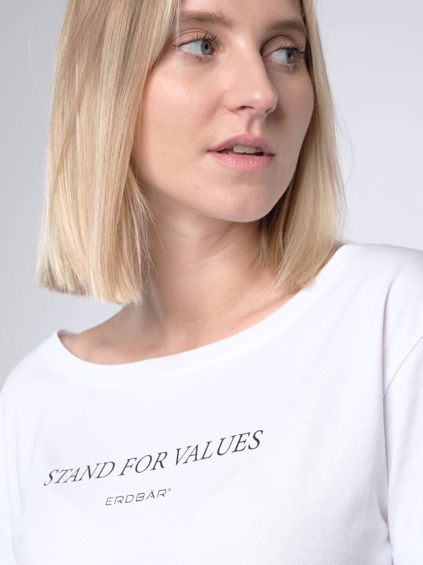 Erdbär Stand for values T-Shirt white