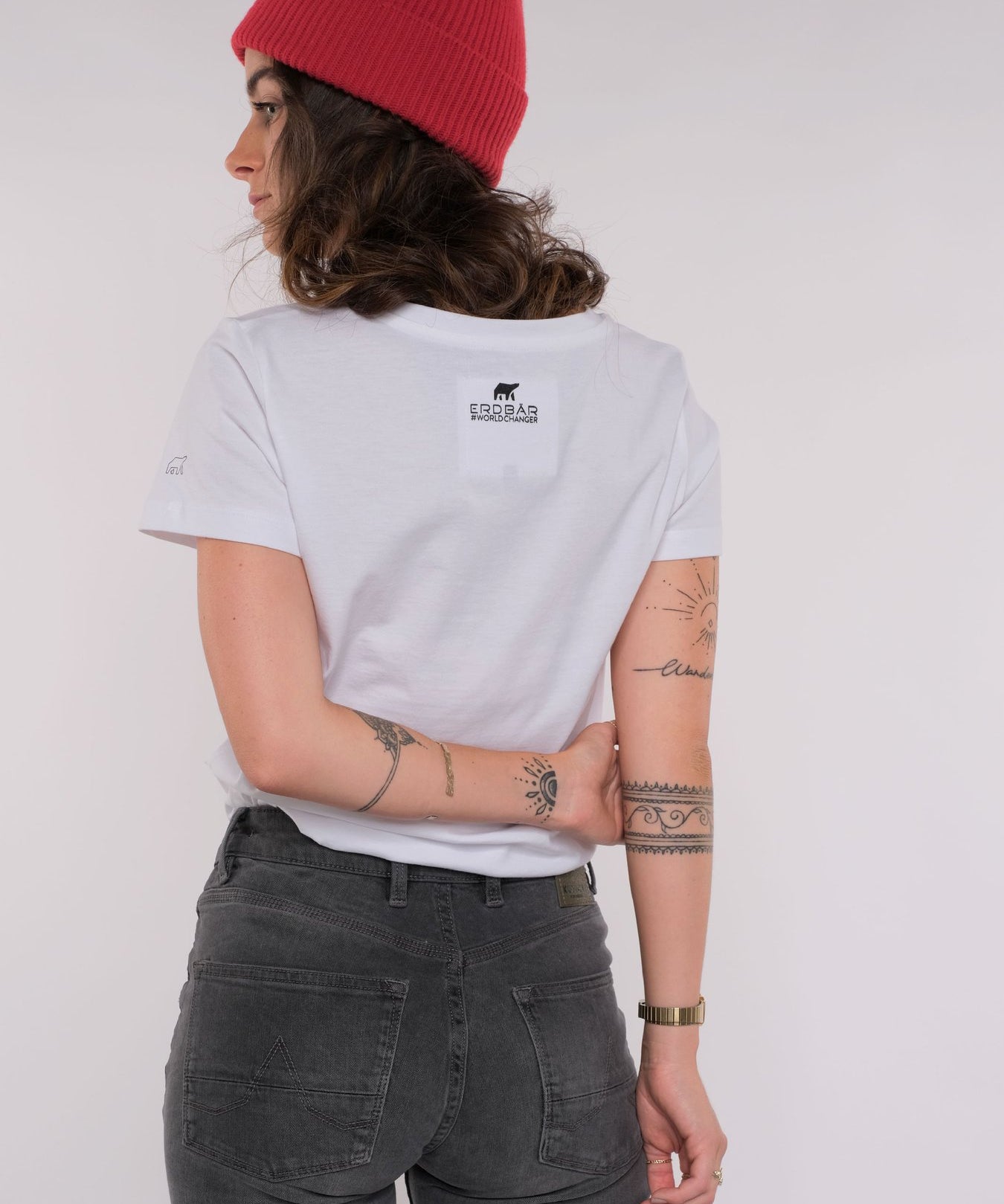 Erdbär Stand for values T-Shirt white