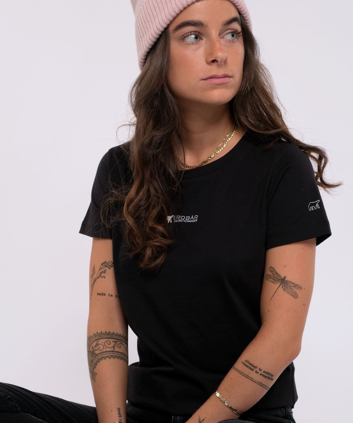 Erdbär Rundhals T-Shirt W black