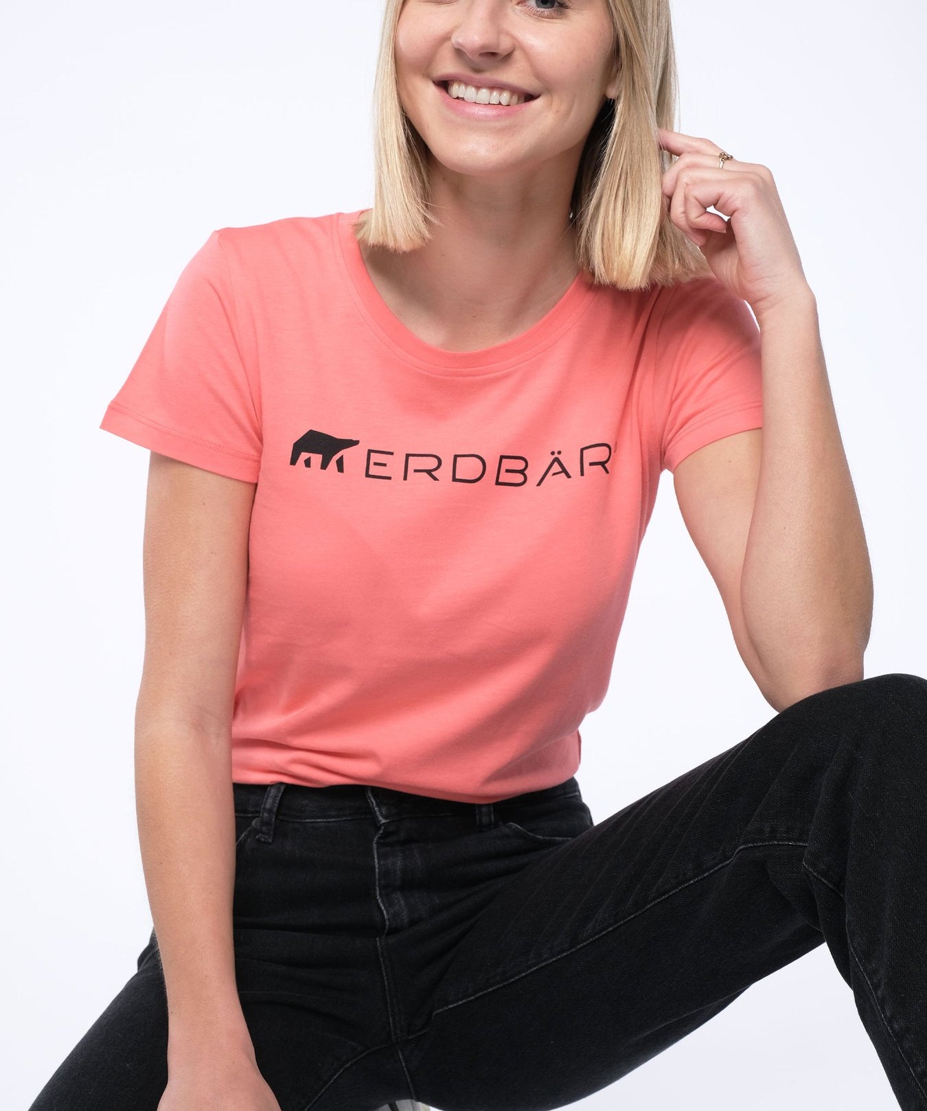 Erdbär slim-fit T-Shirt Erdbär Logo peach