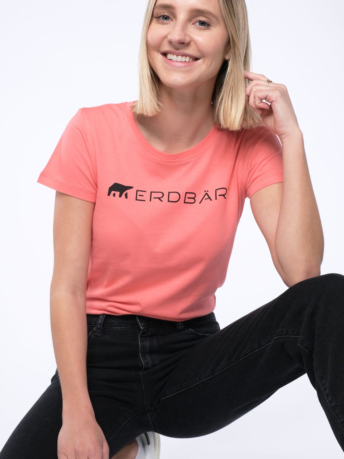 Erdbär slim-fit T-Shirt Erdbär Logo peach