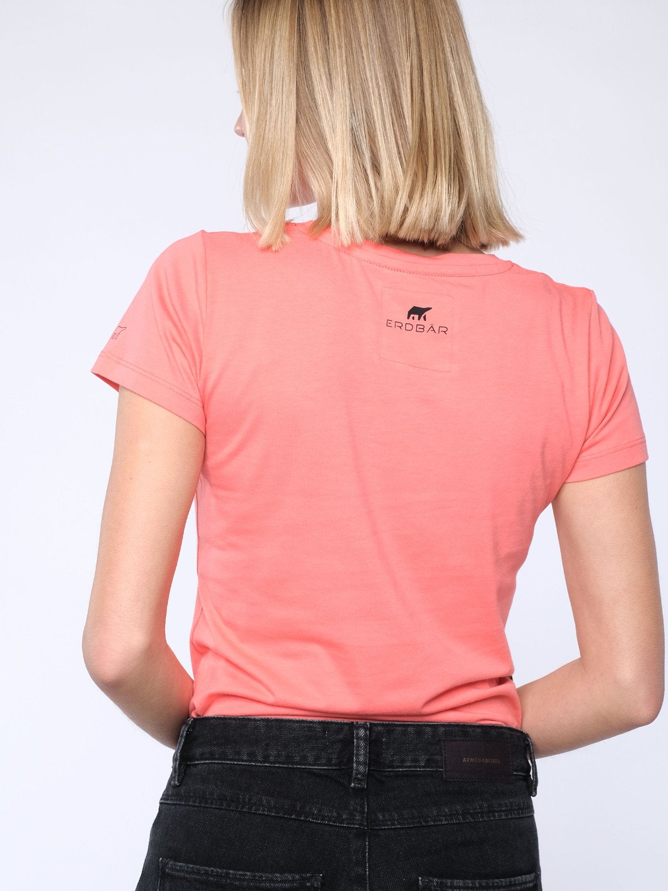 Erdbär slim-fit T-Shirt Erdbär Logo peach