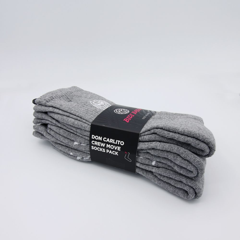 Bidi Badu Don Carlito Crew Move Socks 3 Pack -grey