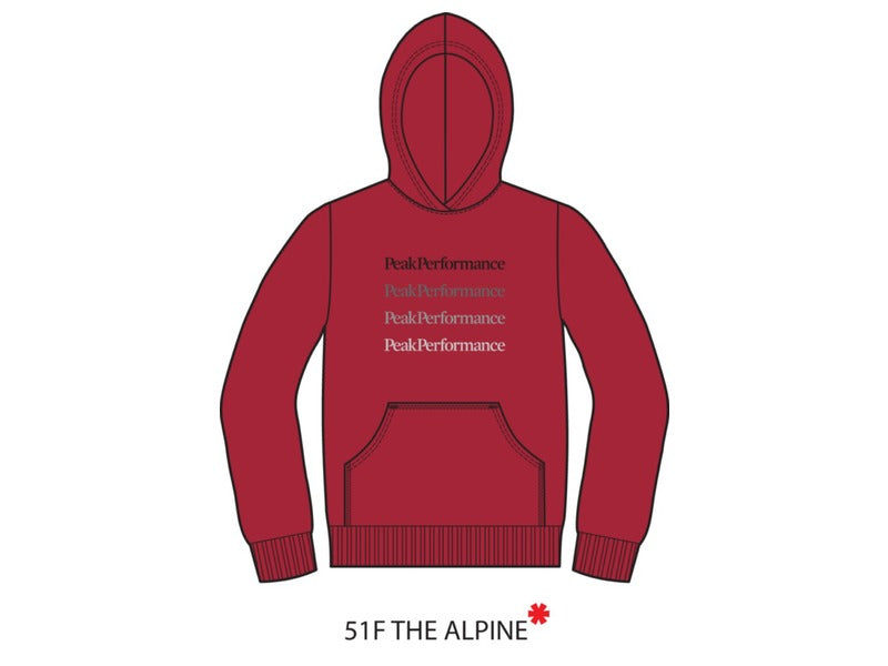 Peek Performance Ground Hood Junior red