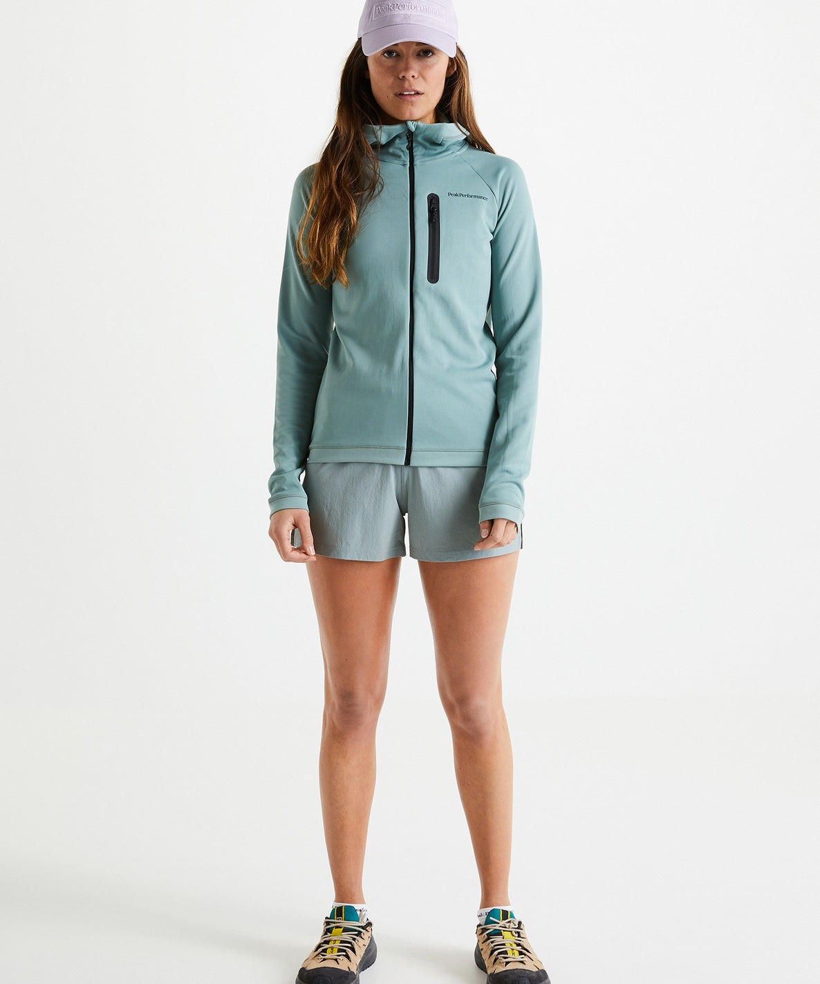 Peak Performance wmn Light Zip Hood-ashen green