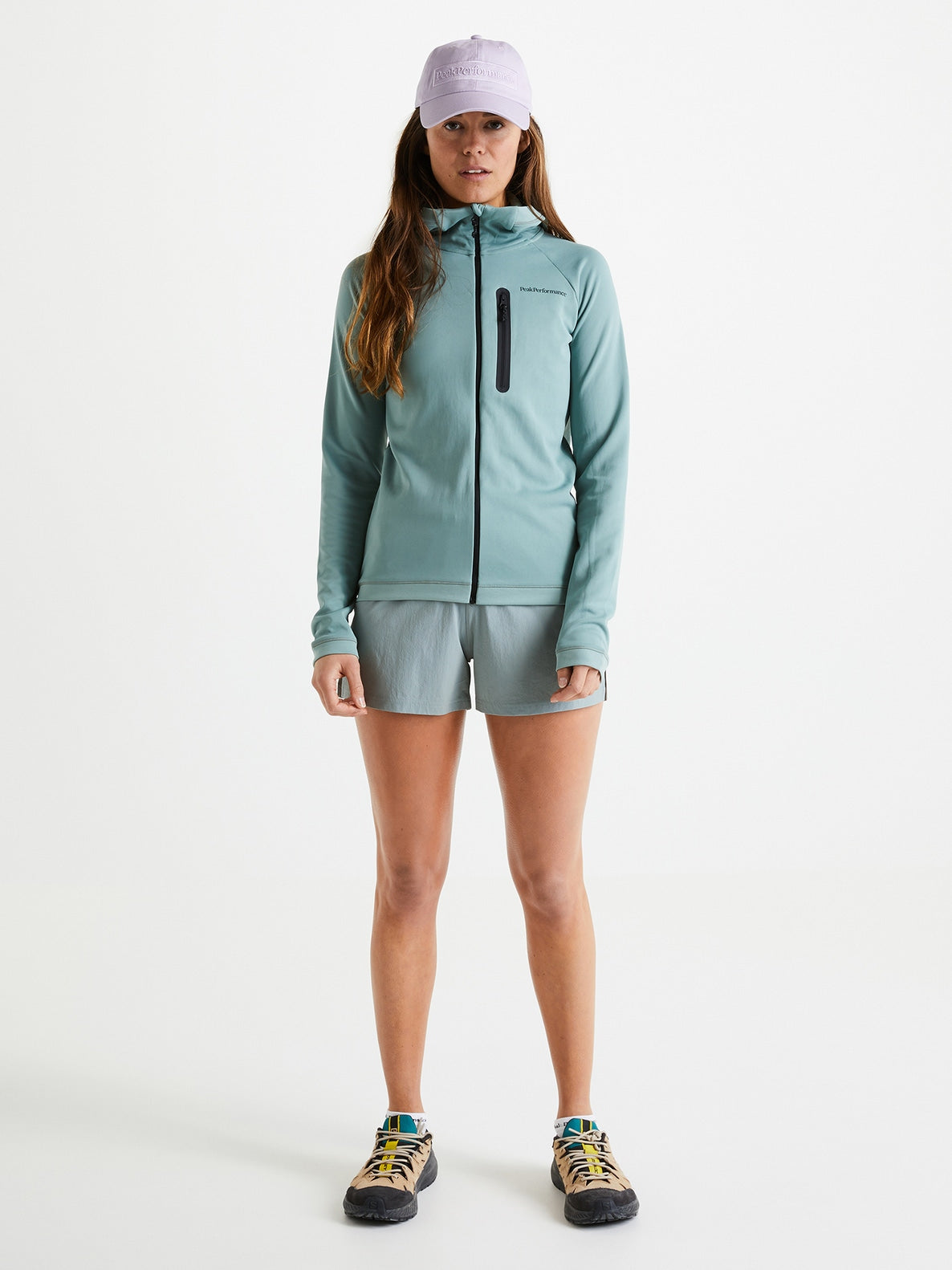 Peak Performance wmn Light Zip Hood-ashen green