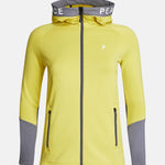 Peak Performance Rider Zip Hood wmn canary lime-quiet grey