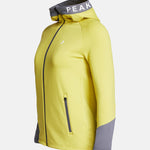 Peak Performance Rider Zip Hood wmn canary lime-quiet grey