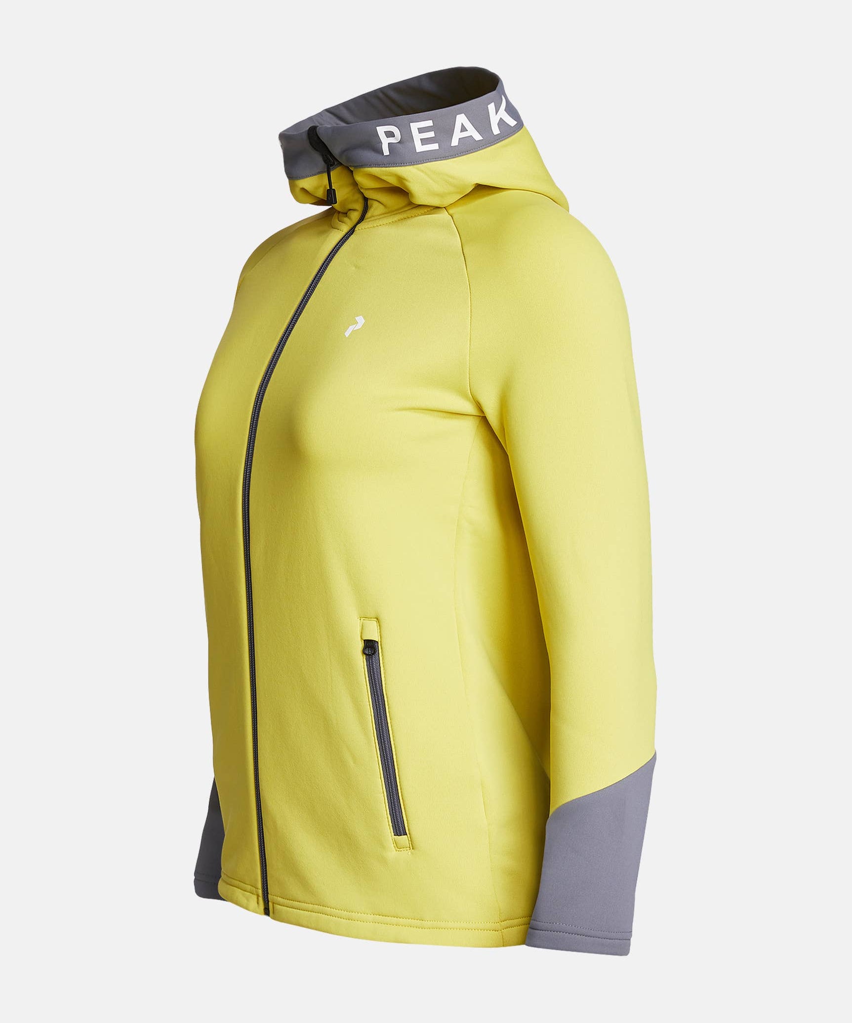 Peak Performance Rider Zip Hood wmn canary lime-quiet grey