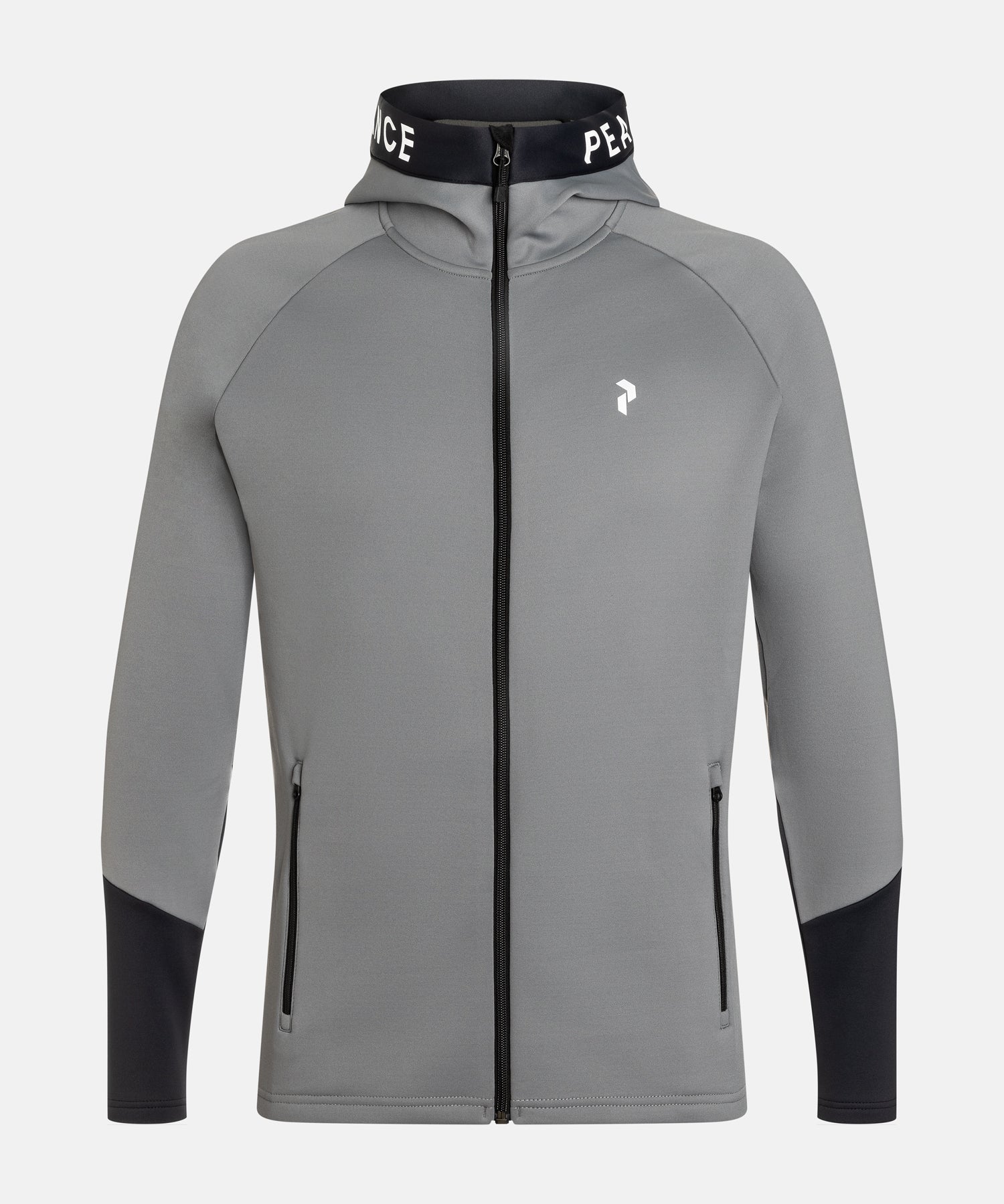 Peak Performance Rider Mid Zip Hood quiet grey-black