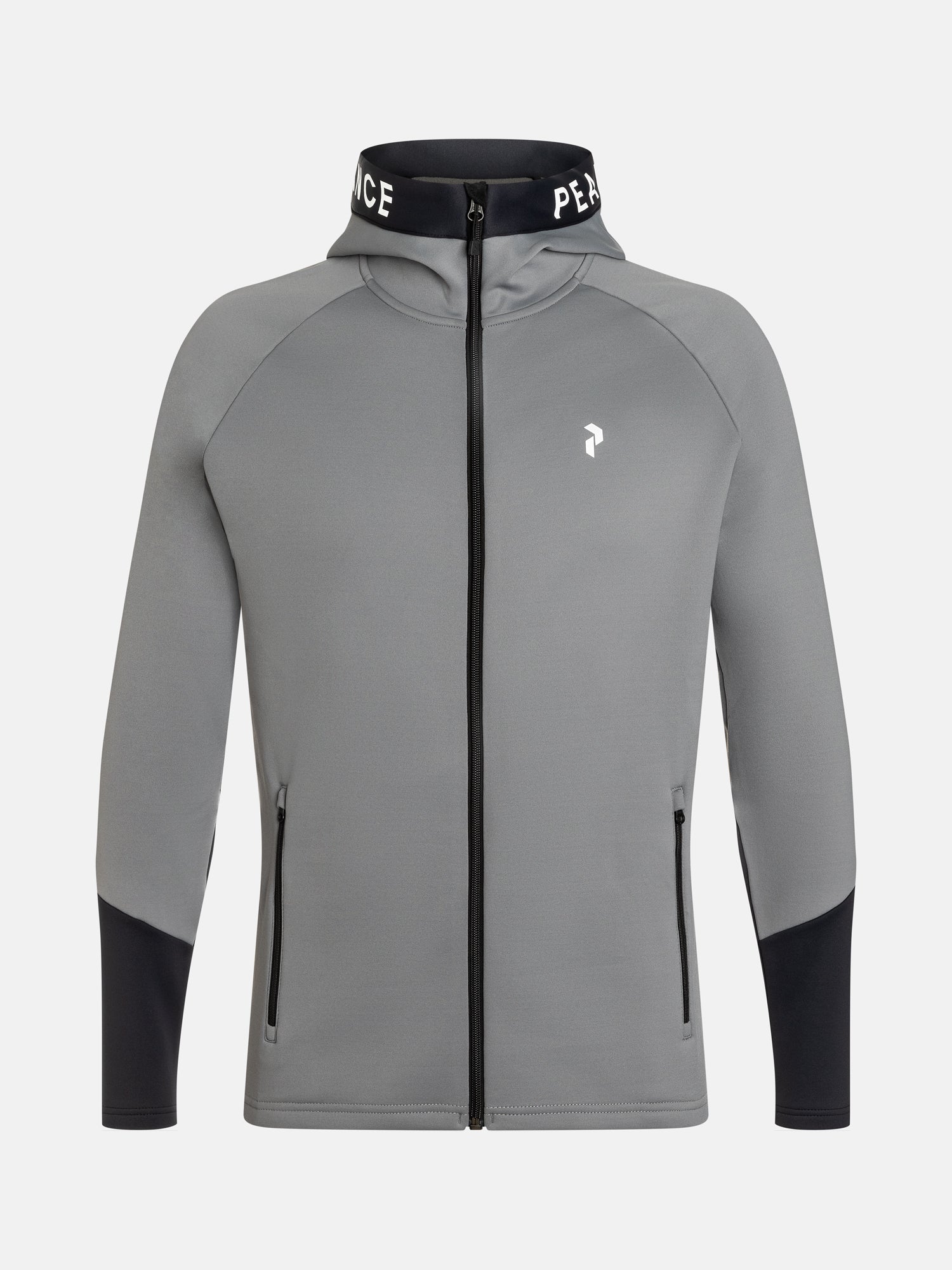 Peak Performance Rider Mid Zip Hood quiet grey-black