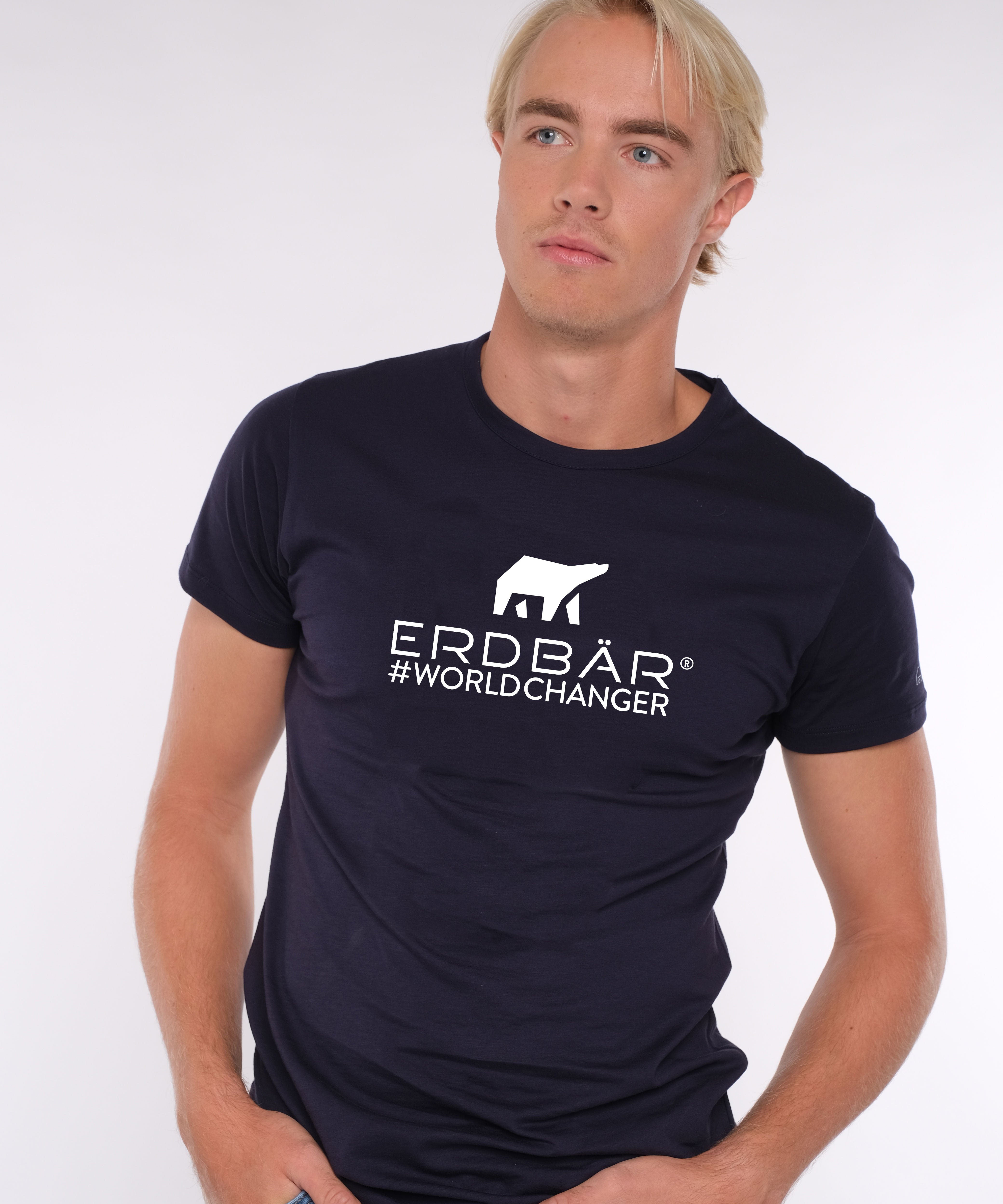 Erdbär Rundhals T-Shirt blue