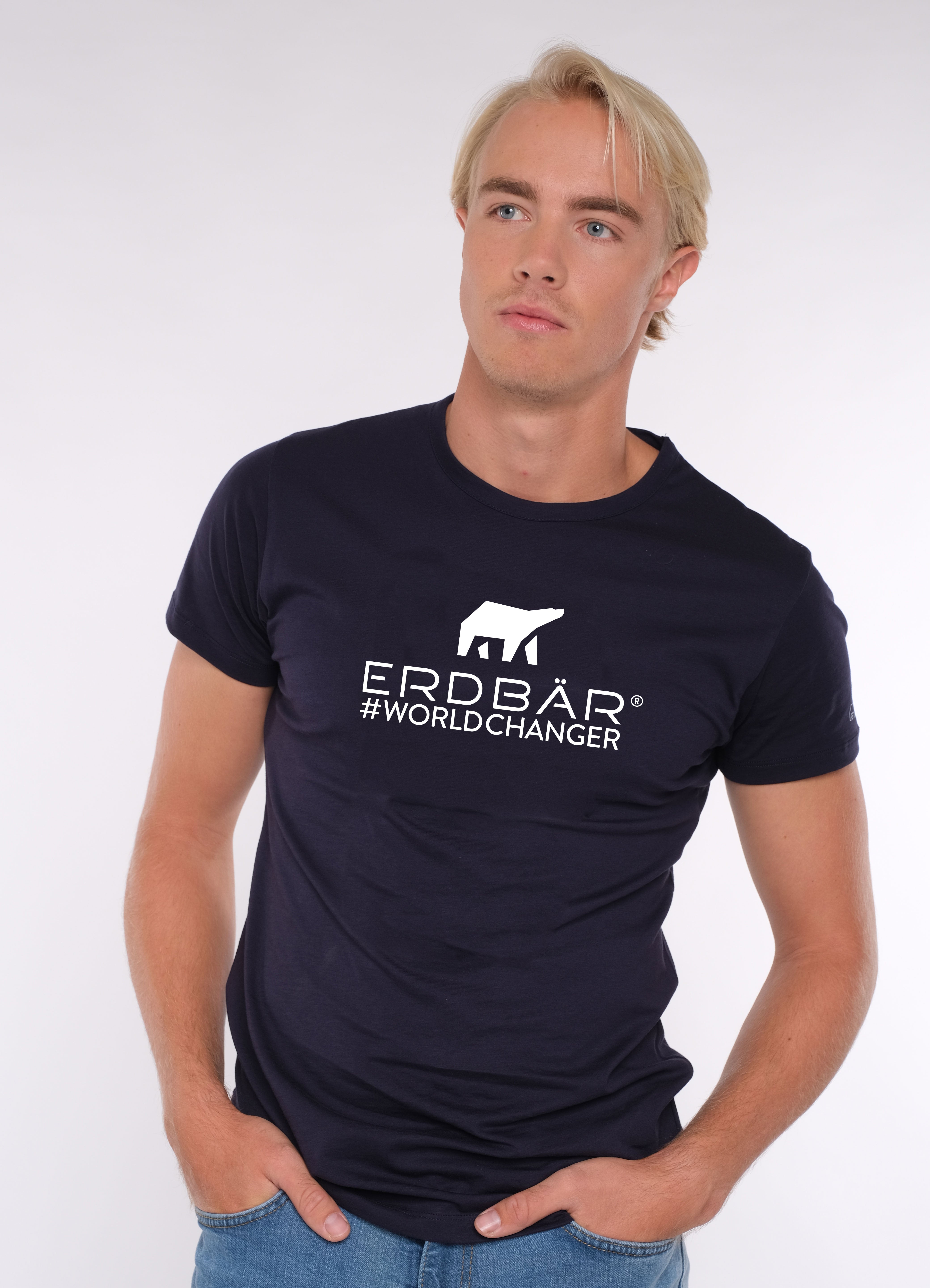 Erdbär Rundhals T-Shirt blue