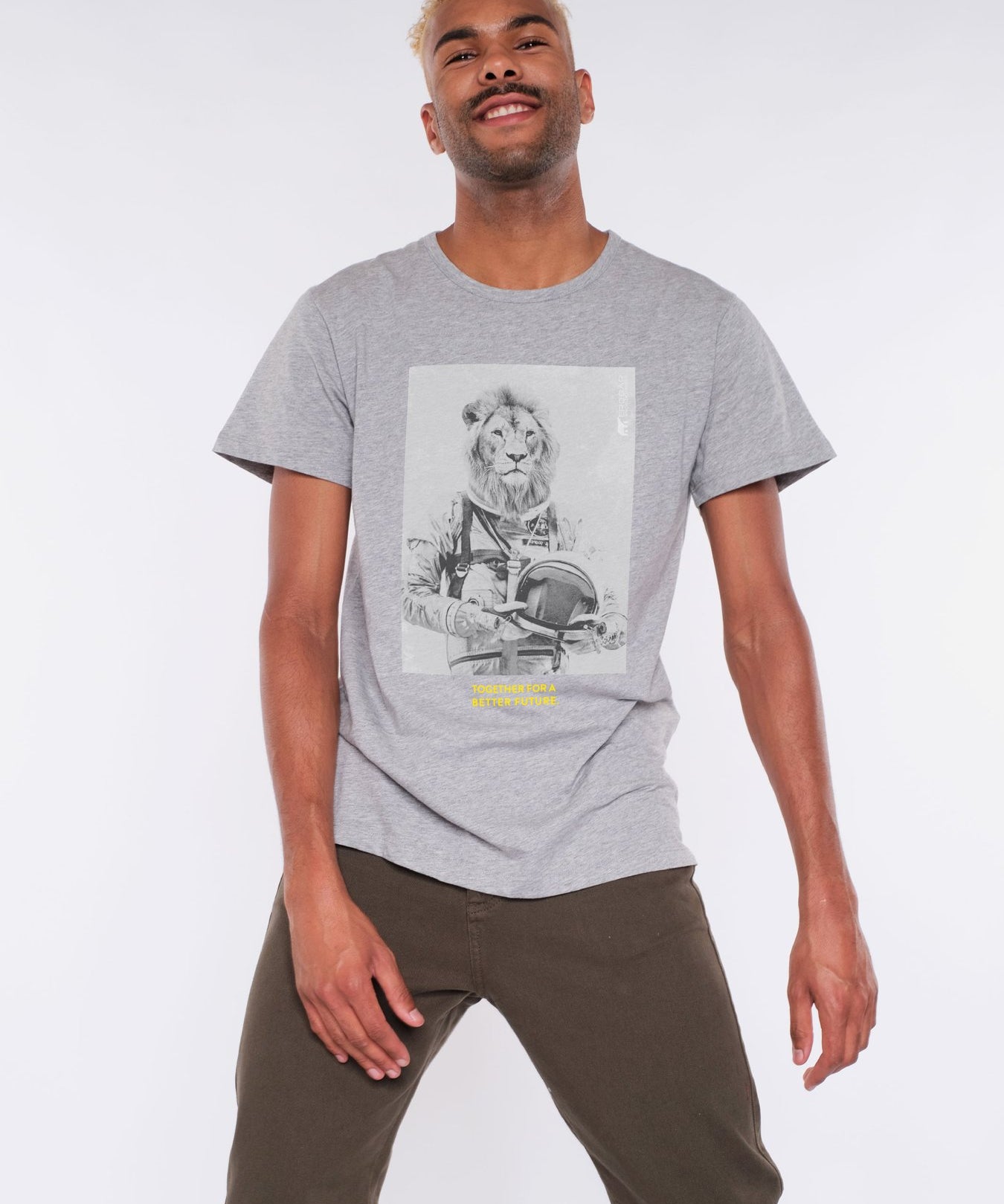 Erdbär Rundhals T-Shirt grau