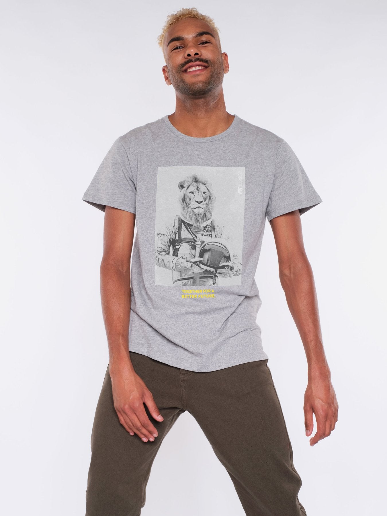 Erdbär Rundhals T-Shirt grau