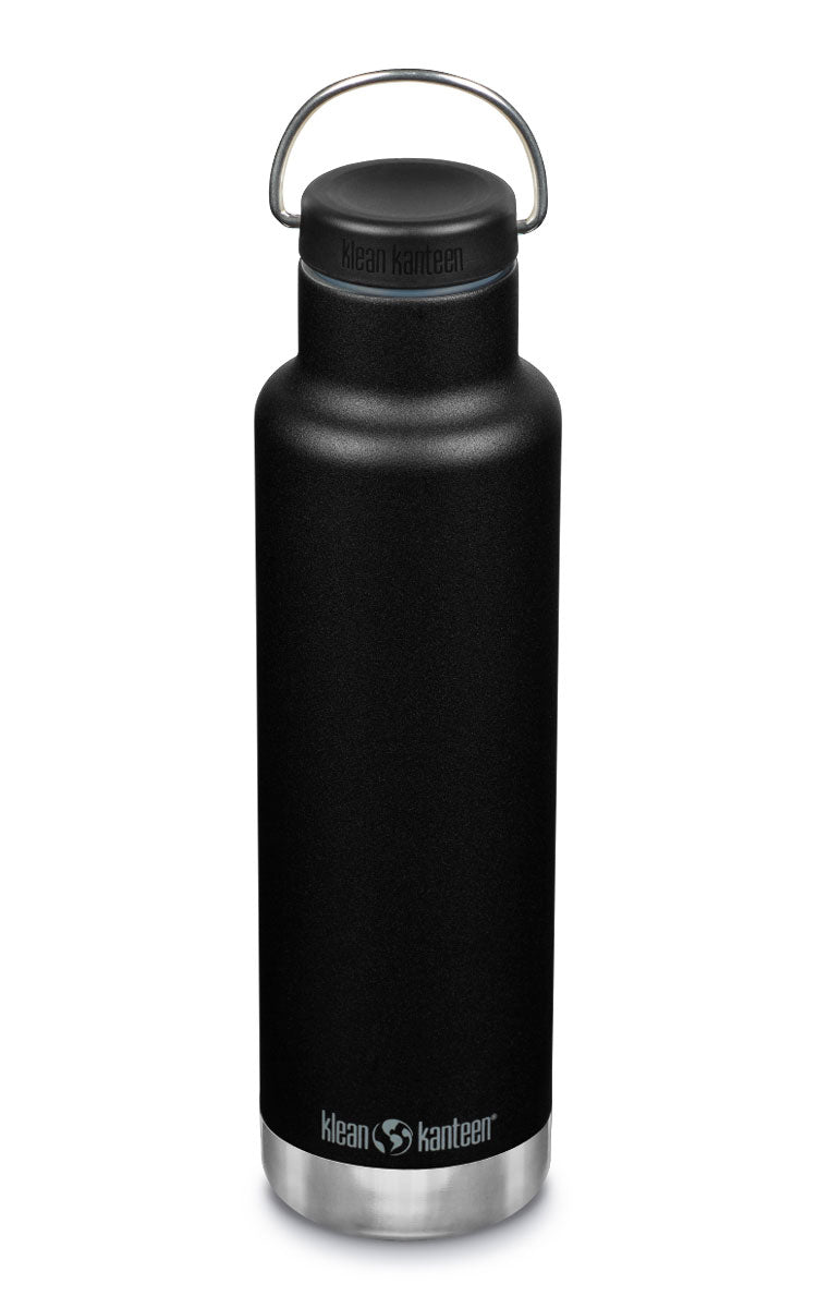 Klean Kanteen Edelstahl Isolierflasche Classic 592ml-Loop Cap-BK