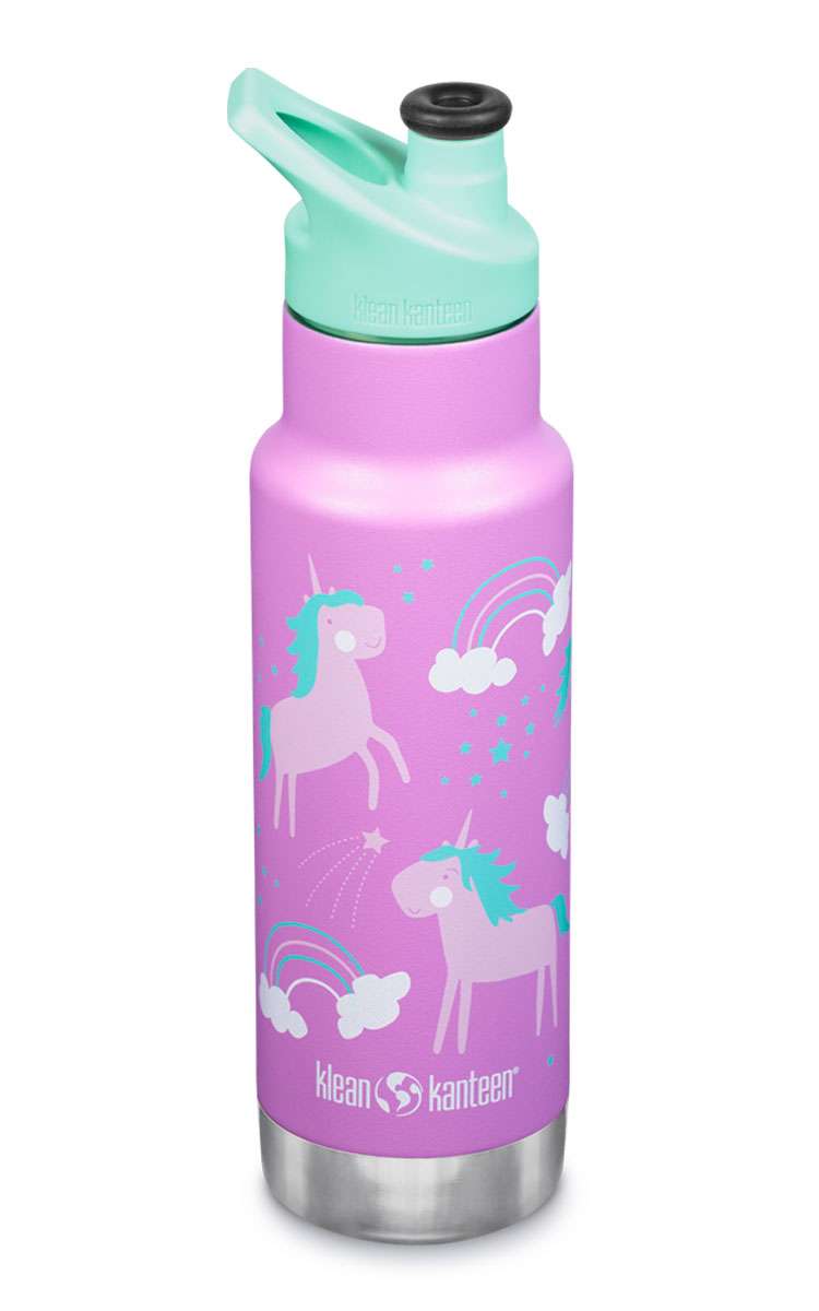 Klean Kanteen Edelstahl Isolierflasche Kid Classic 355ml Sport Cap-unicorns