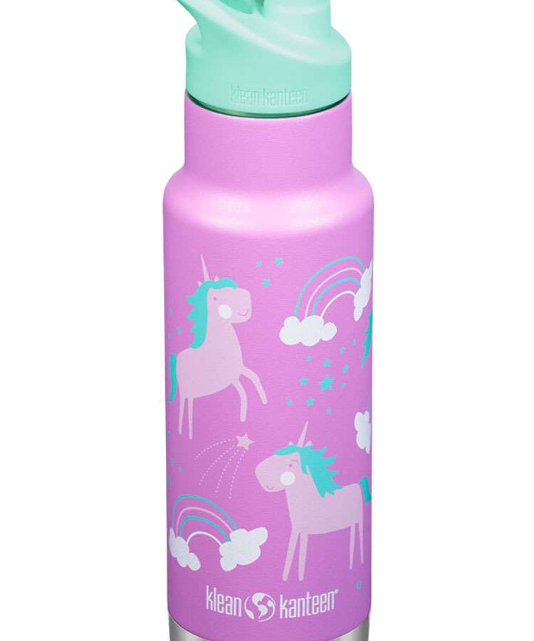 Klean Kanteen Edelstahl Isolierflasche Kid Classic 355ml Sport Cap-unicorns