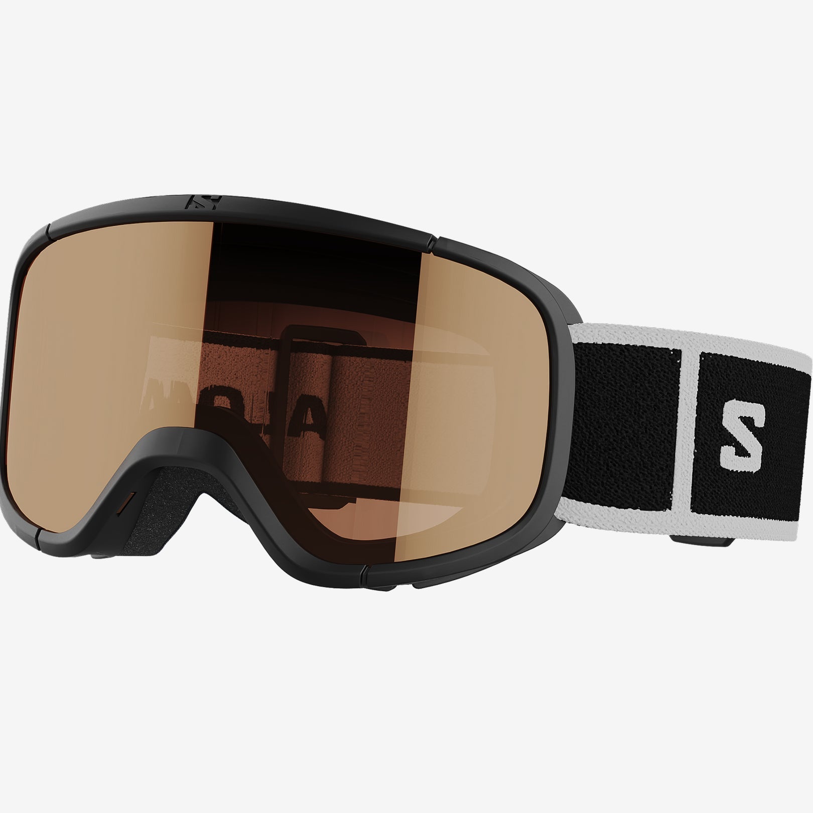 Salomon Skibrille Kids Lumi Access black-univ t orange