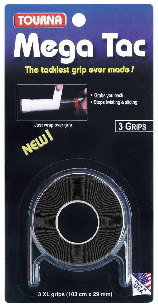Tourna Mega Tac black - 3 Grips on Roll