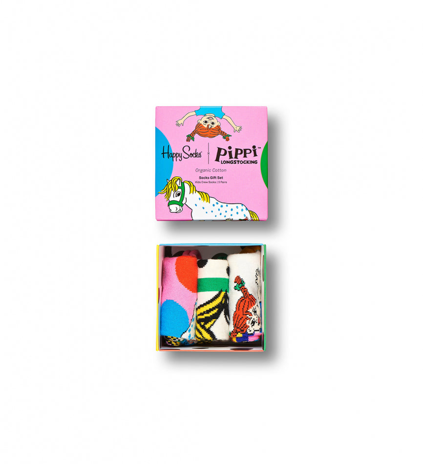 Happy Socks Kids 3-Pack Pippi Langstrumpf