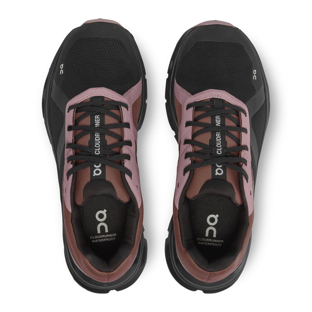 On Cloudrunner waterproof wmn black grape