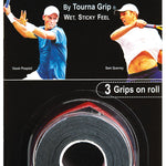 Tourna Tac XL black - 3 Grips on roll (wet feel)