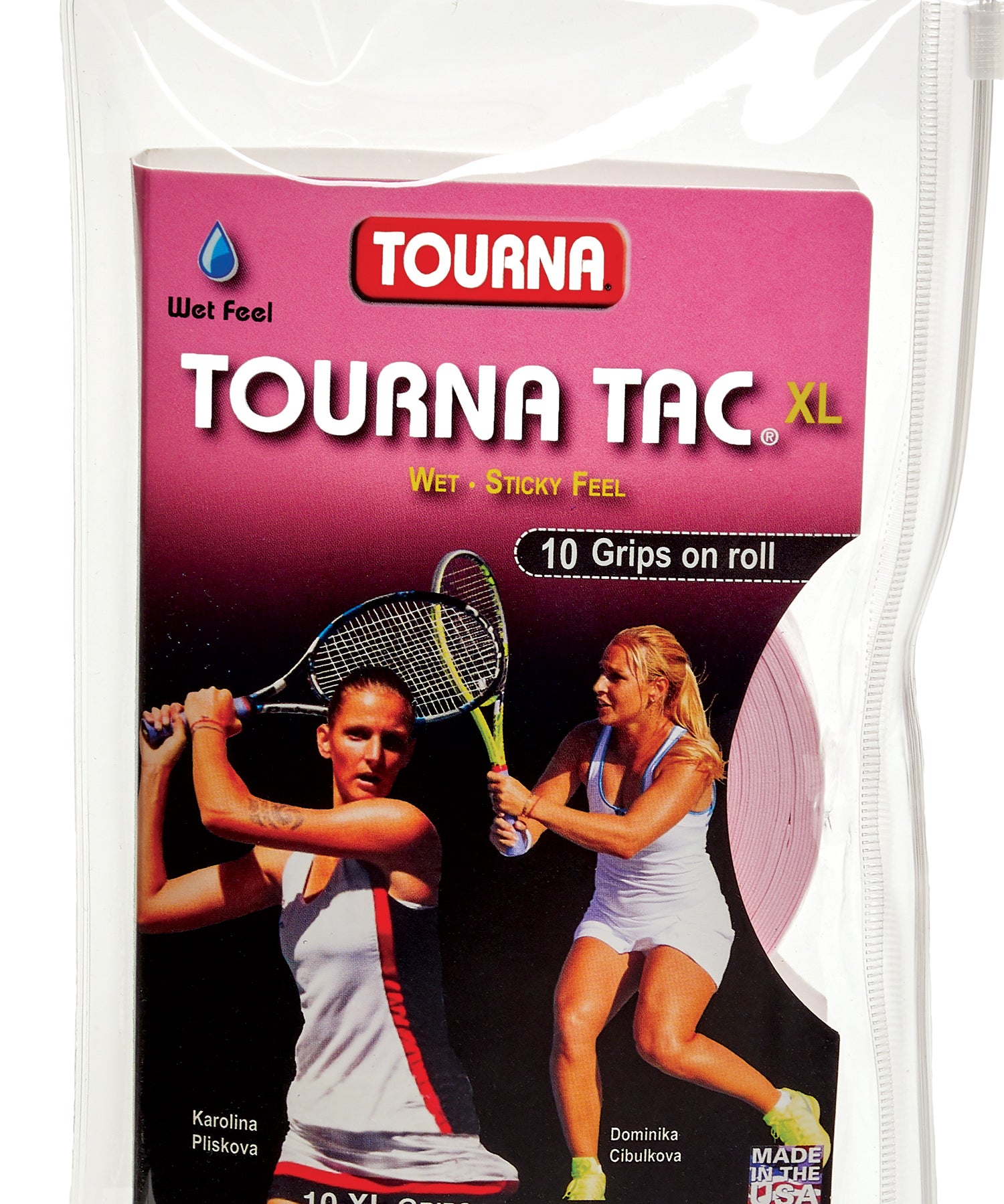 Tourna Tac XL pink - 10 Grips on roll (wet feel)