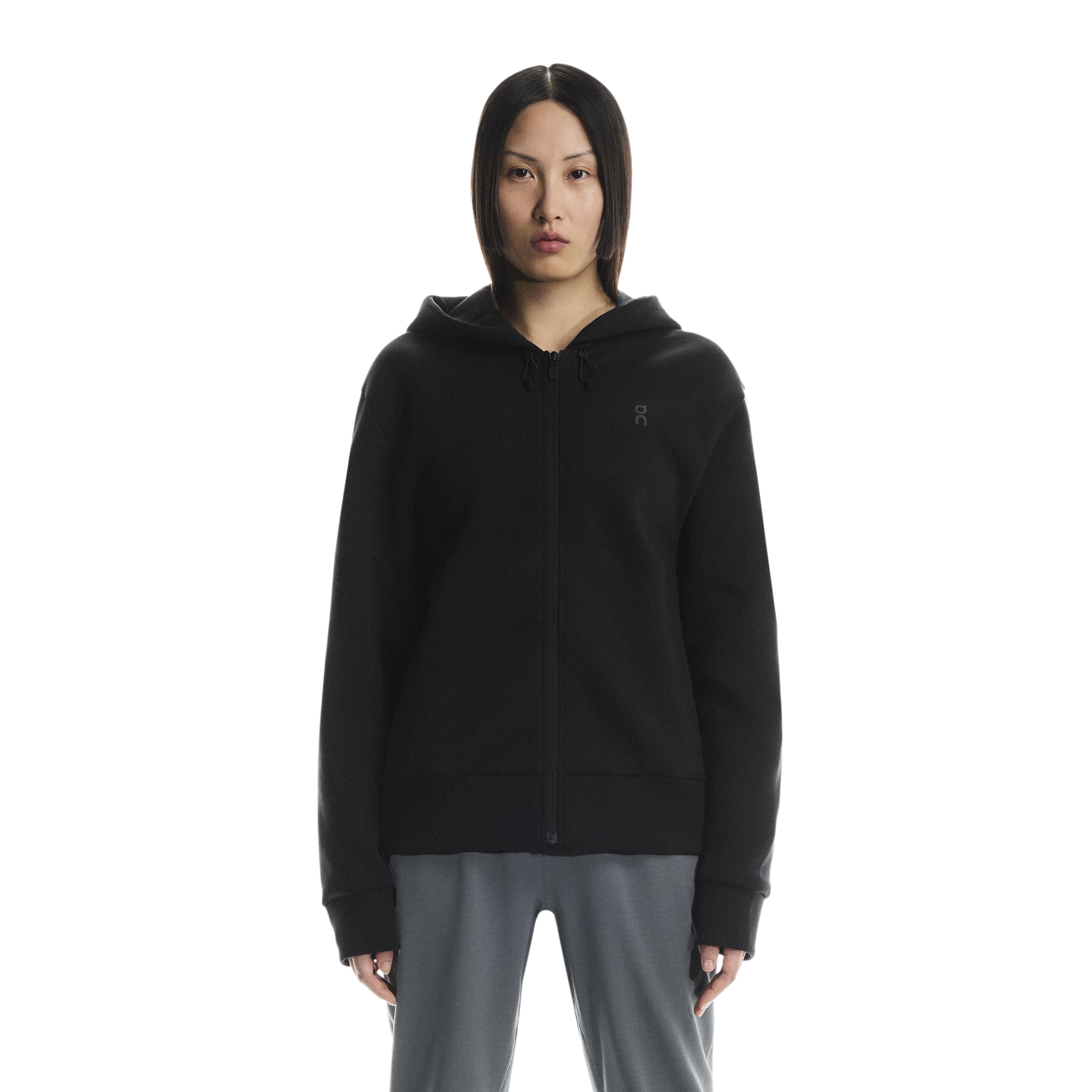 On Focus Tech Zip Hoodie wmn black