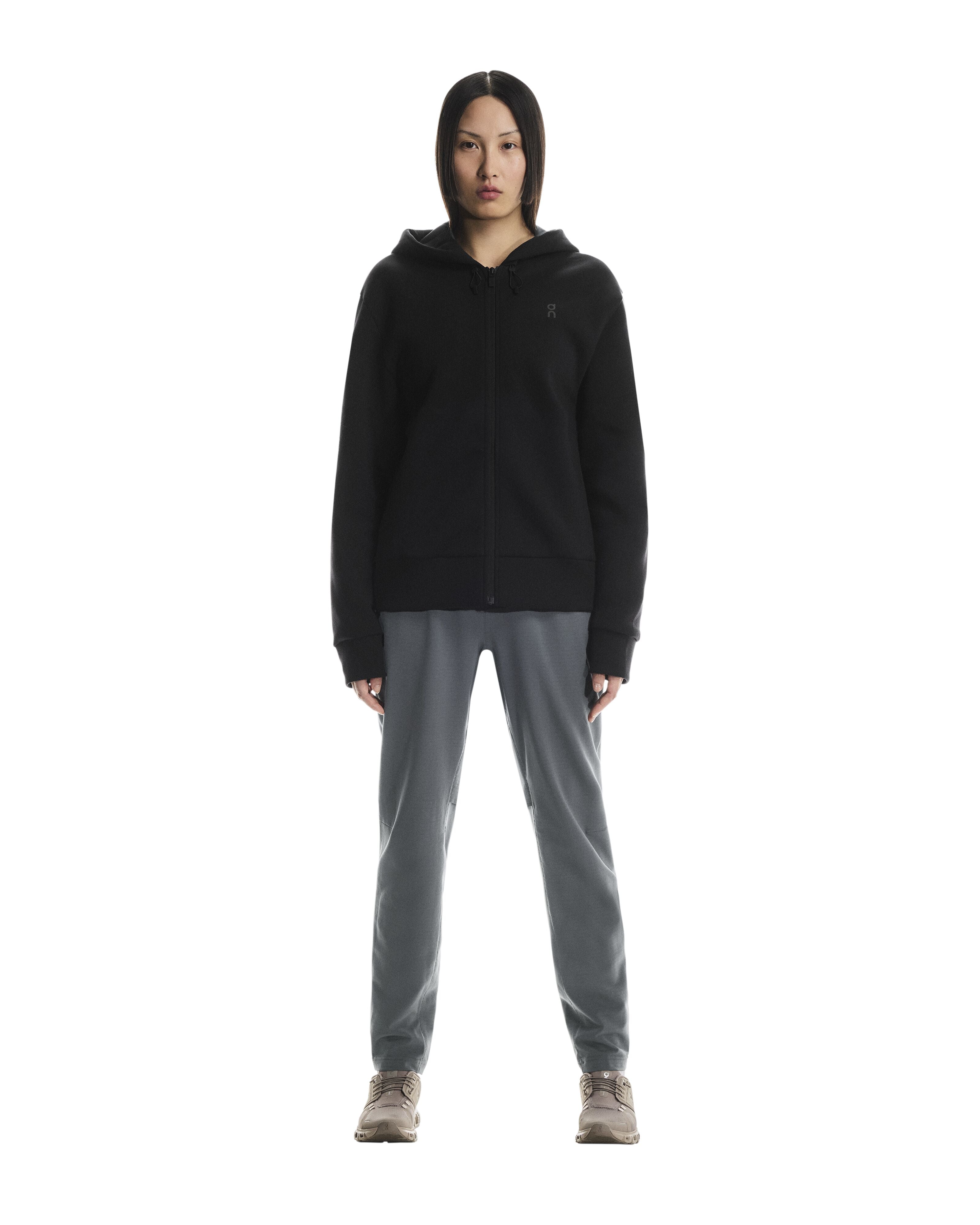On Focus Tech Zip Hoodie wmn black