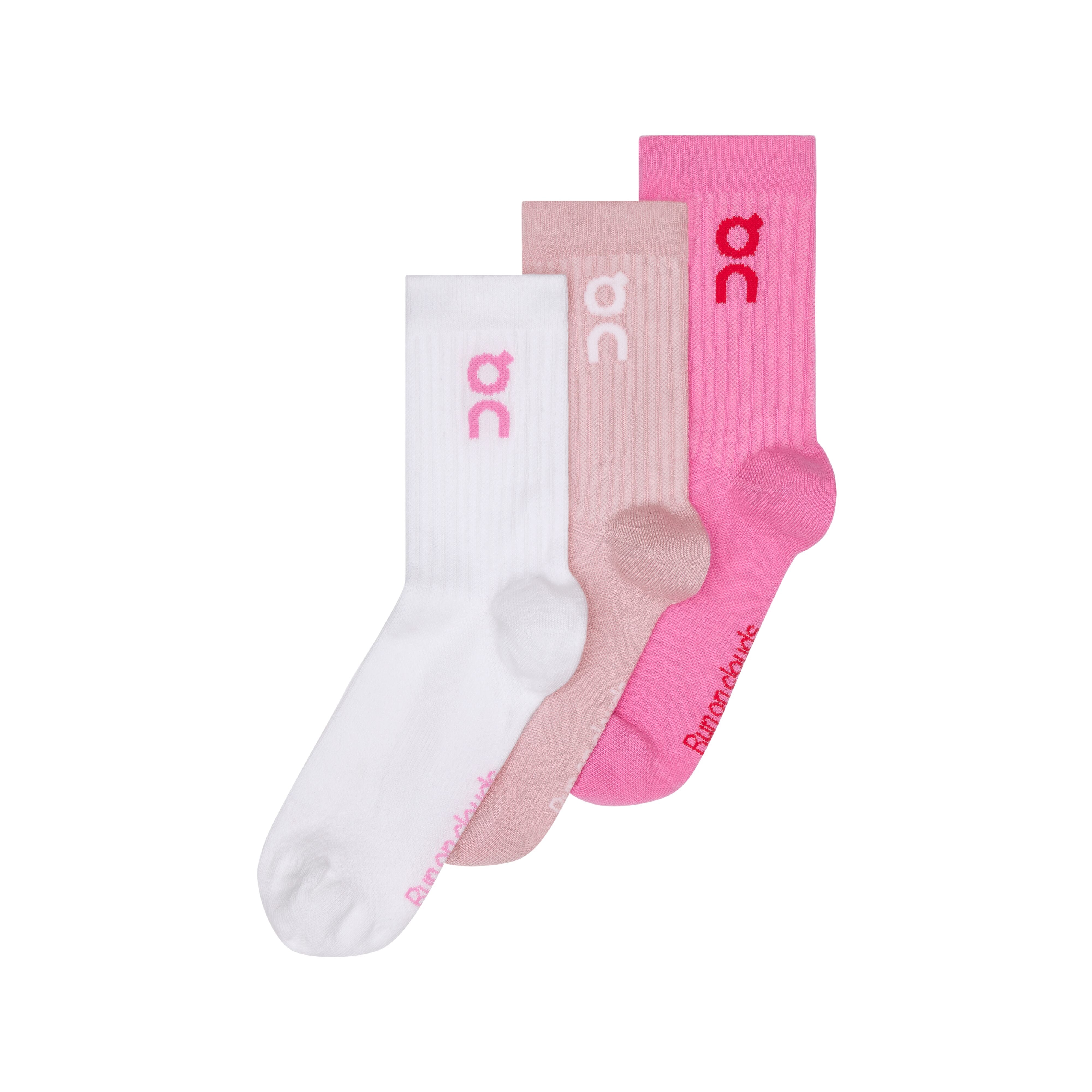 On Performance Logo Sock High 3P Unisex - mauve raspberry