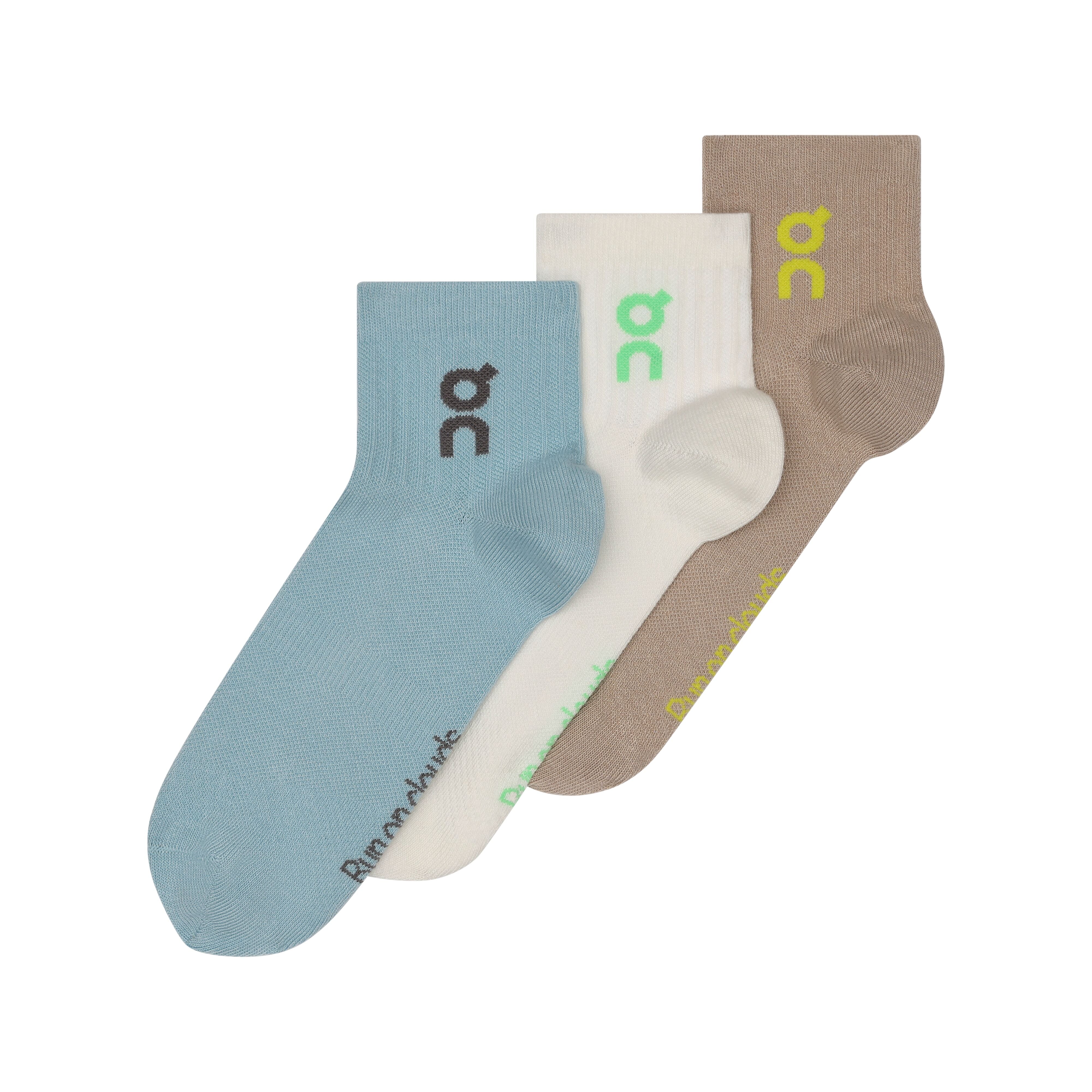 On Logo Sock Mid 3P Unisex desert/wash