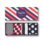 Happy Socks 4-Pack Classic Navy Gift Box