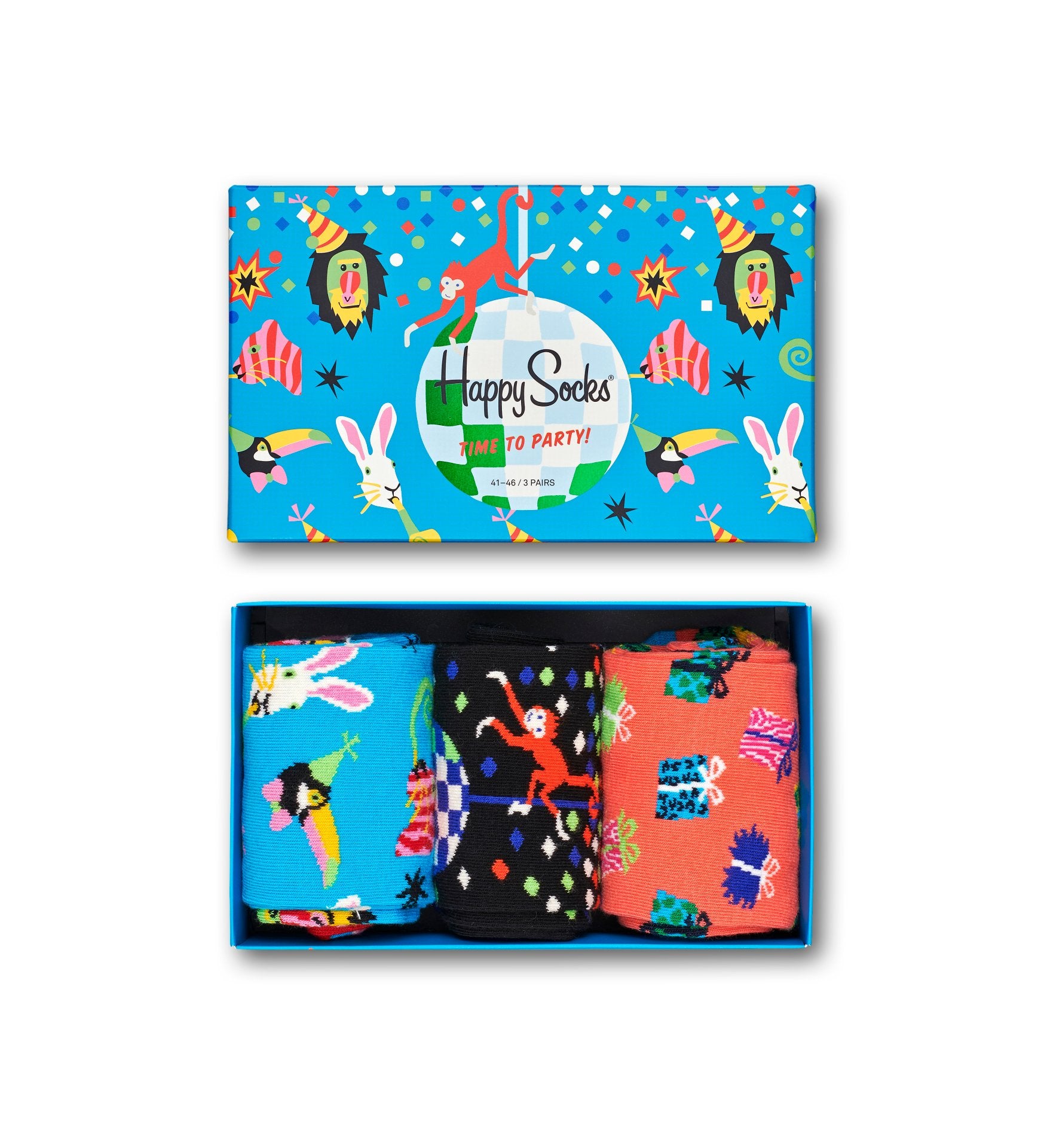 Happy Socks Kids Party Animal Box