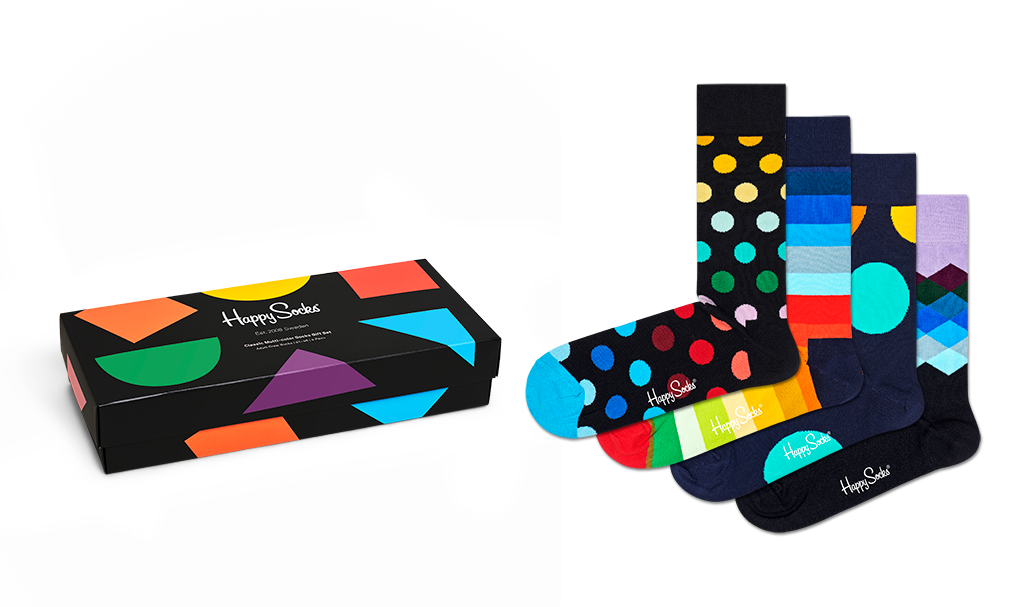 Happy Socks 4-Pack Classic Multicolor Socks