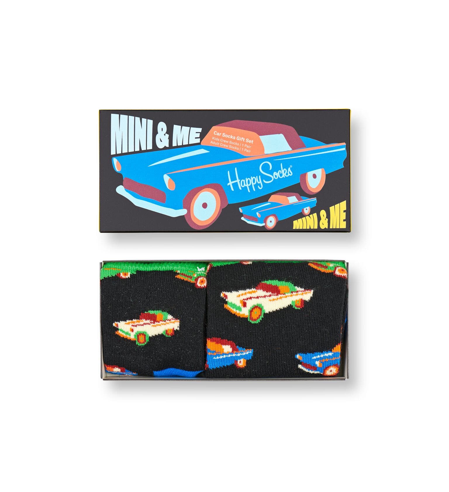 Happy Socks 2-Pack Mini & Me Car Socks Gift Set