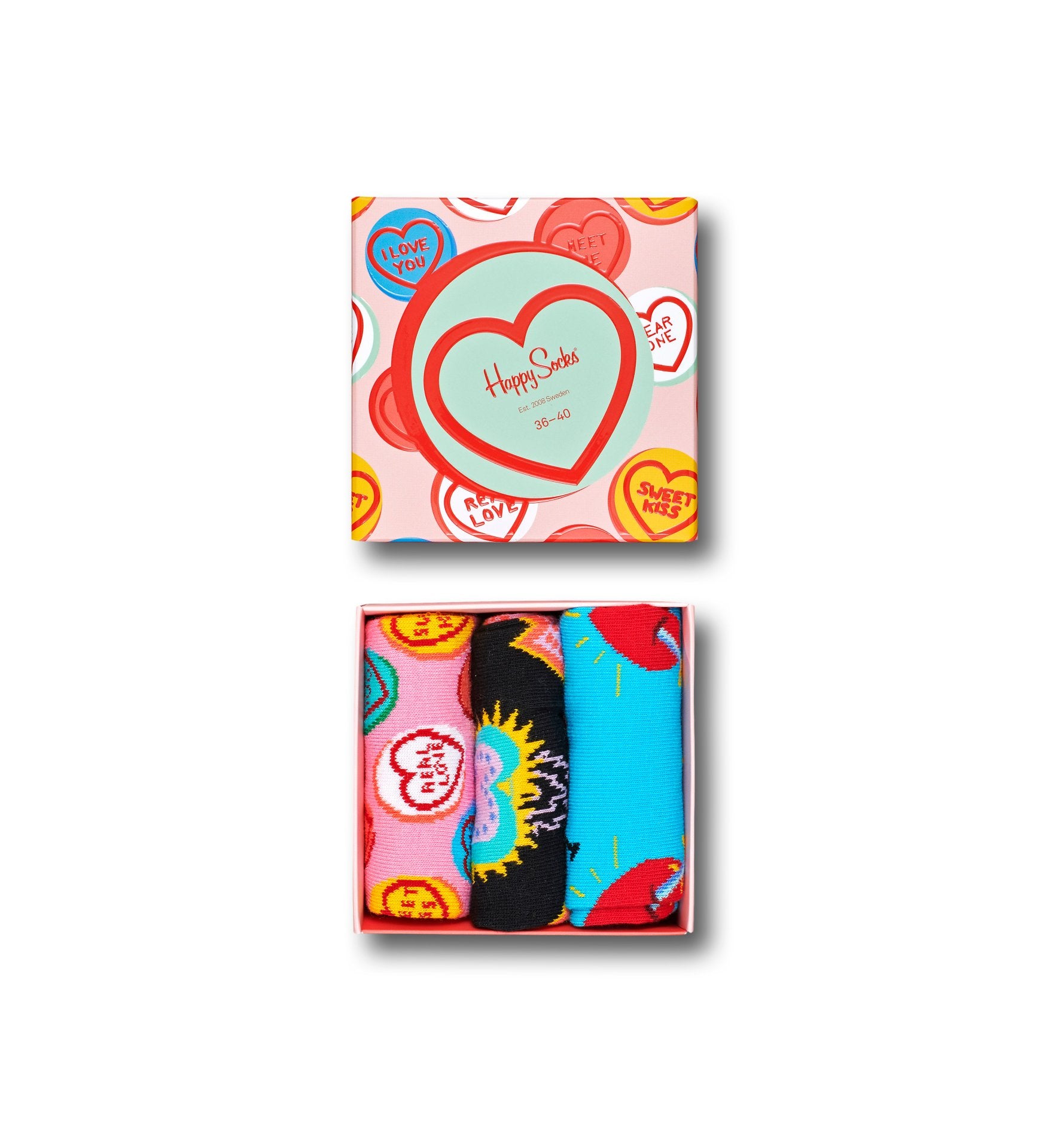 Happy Socks 3-Pack I Love You Box