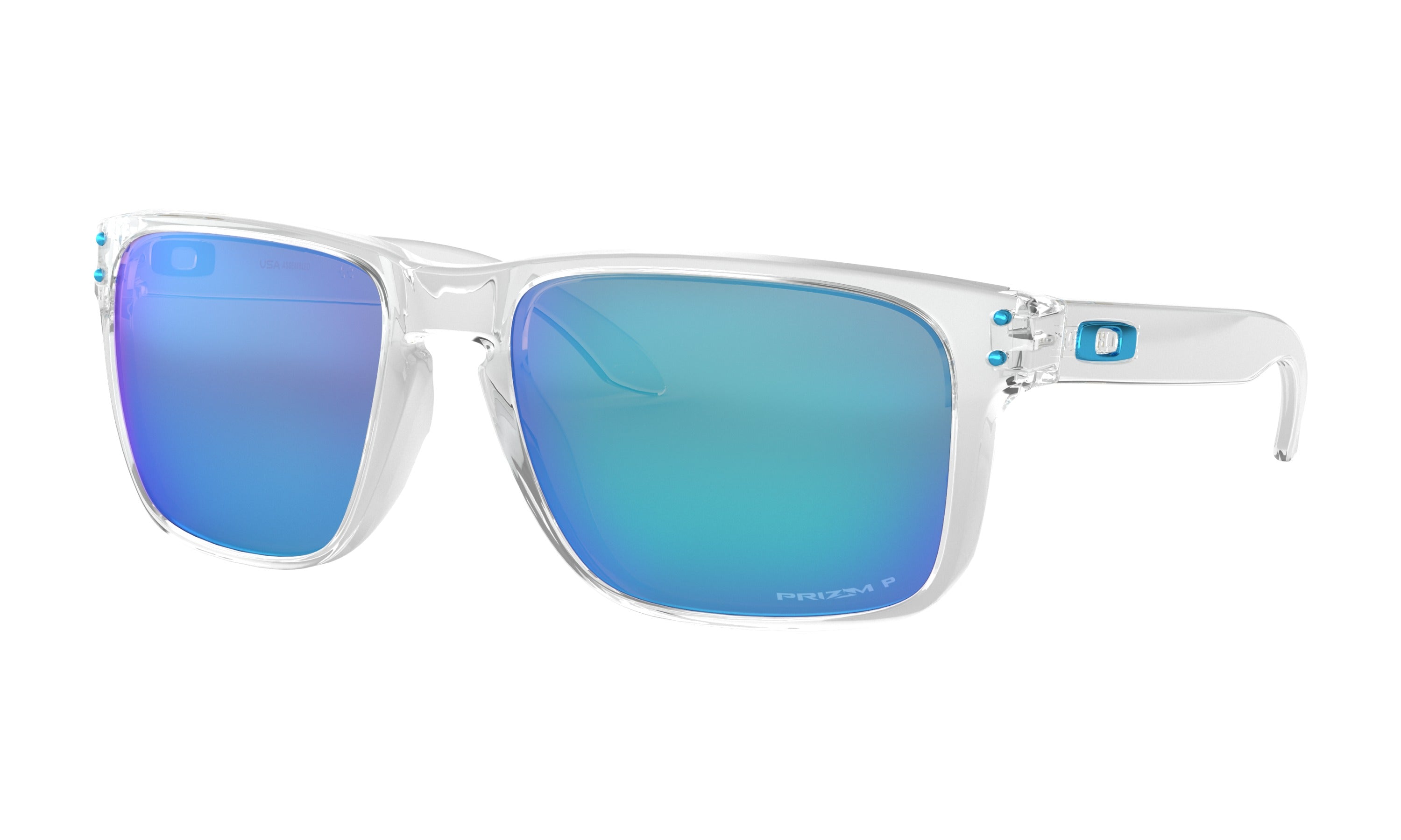Oakley Holbrook XL polished clear prizm sapphire polarized