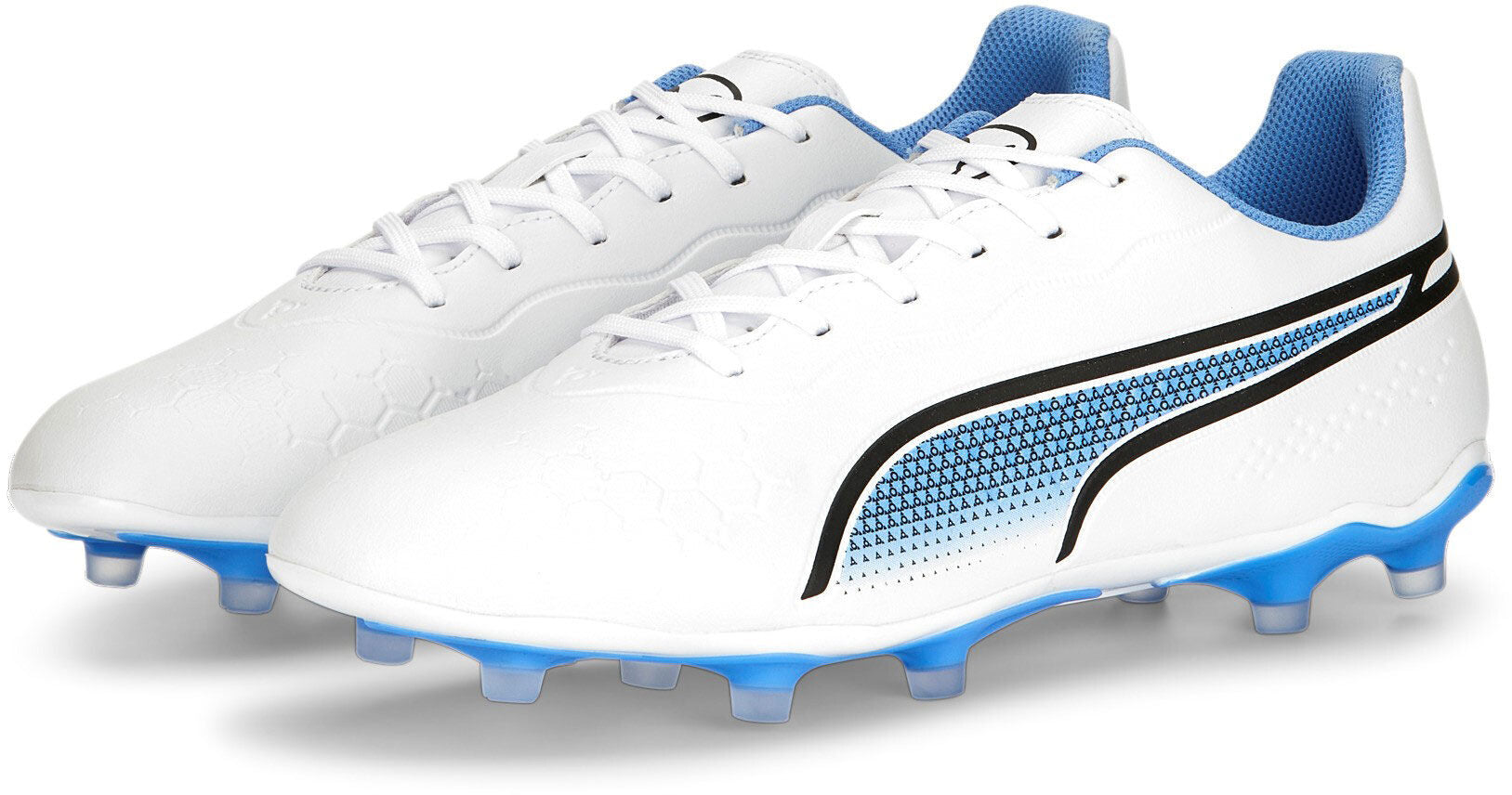 Puma King Match FG/AG Jr. Fußball weiß-schwarz-blau