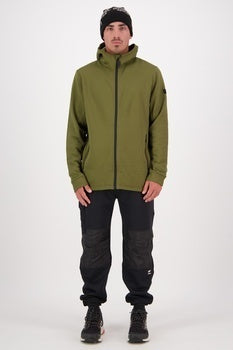 Mons Royale Arcadia Merino Fleece Hoody-dark olive