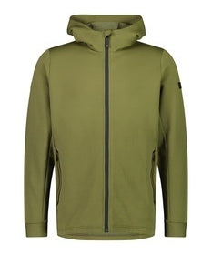 Mons Royale Arcadia Merino Fleece Hoody-dark olive